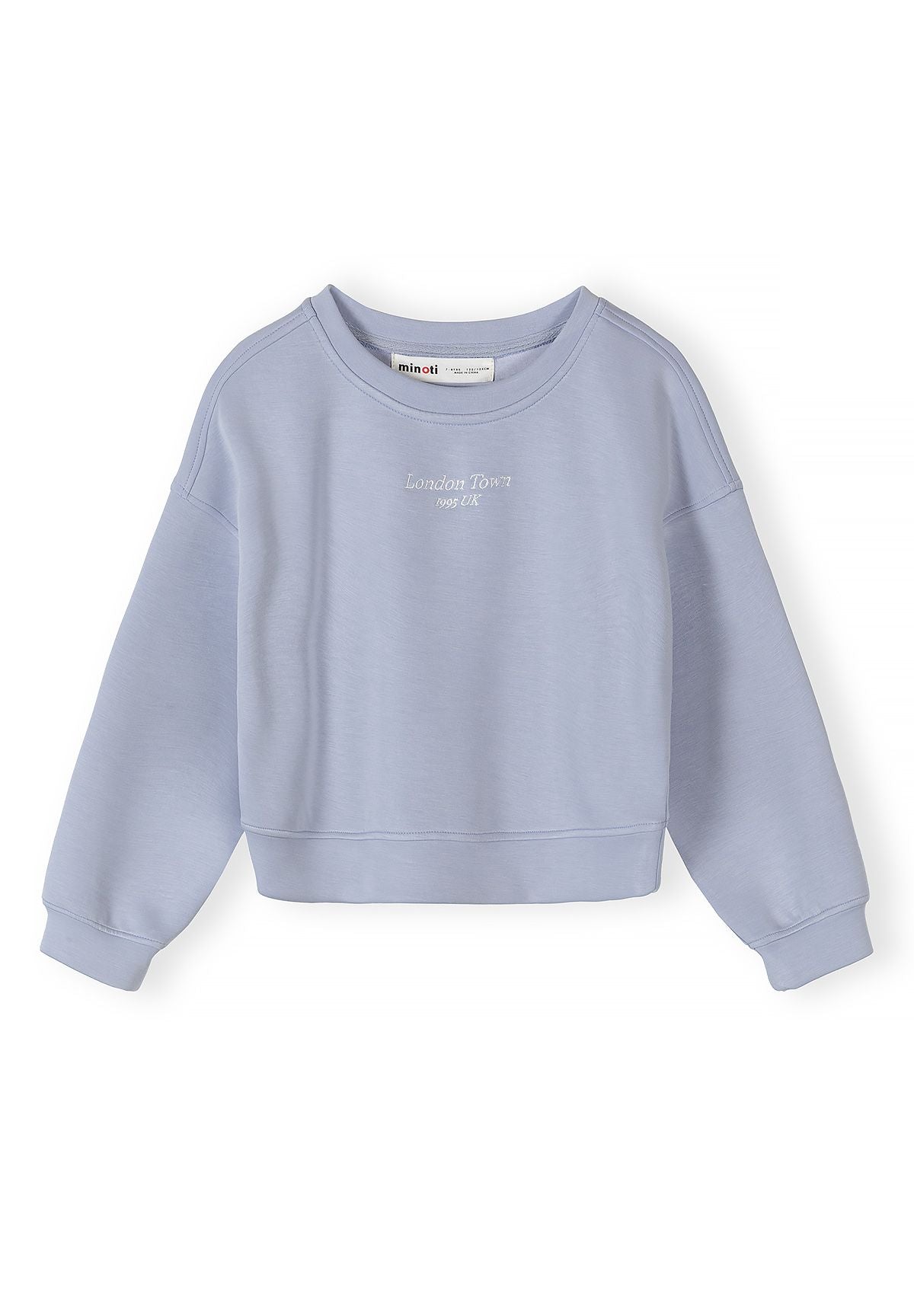 Embroidered Sweatshirt, London Tower, Blue - 2