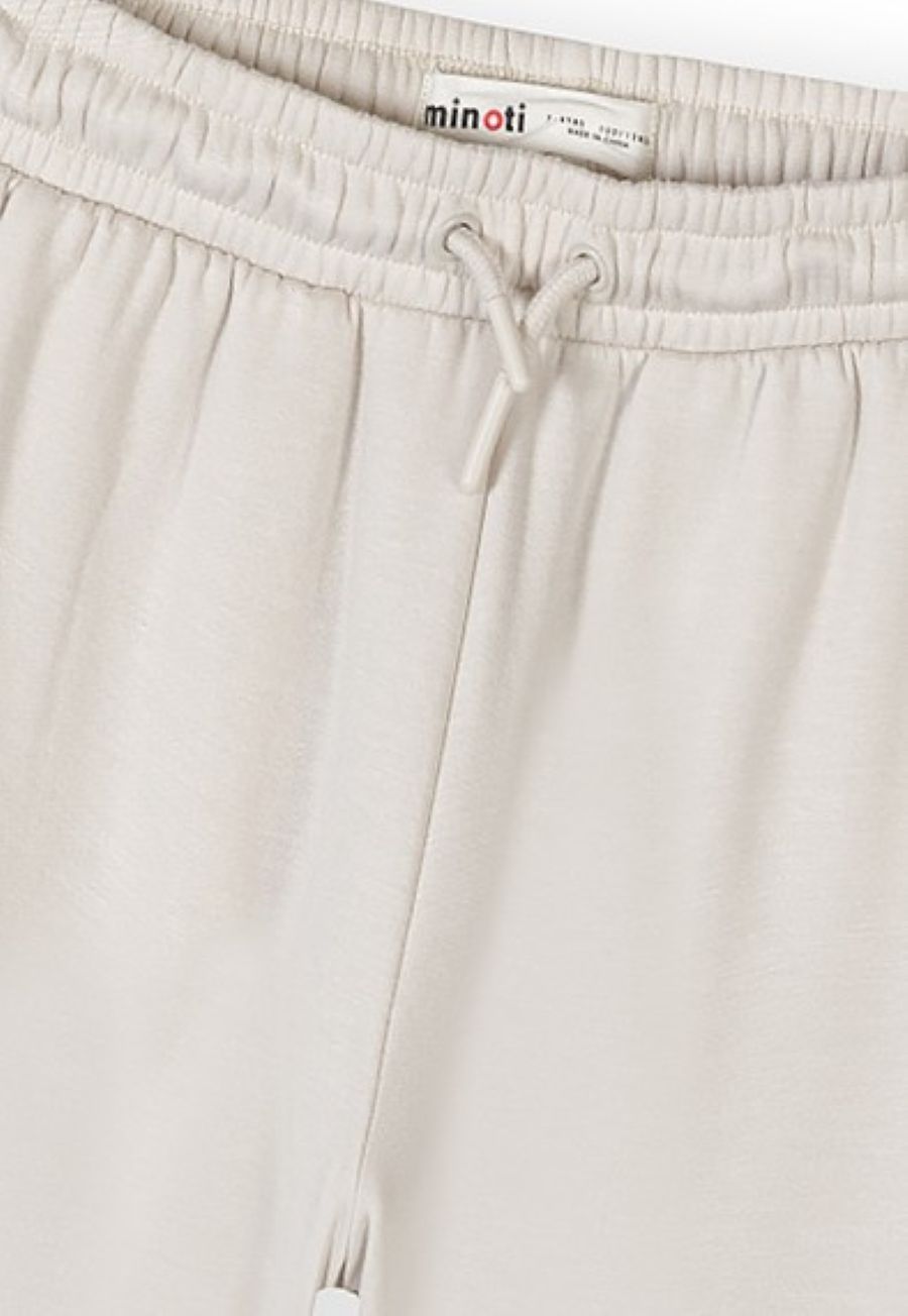 Wide Leg Joggers, Off White, Drawstring - 4