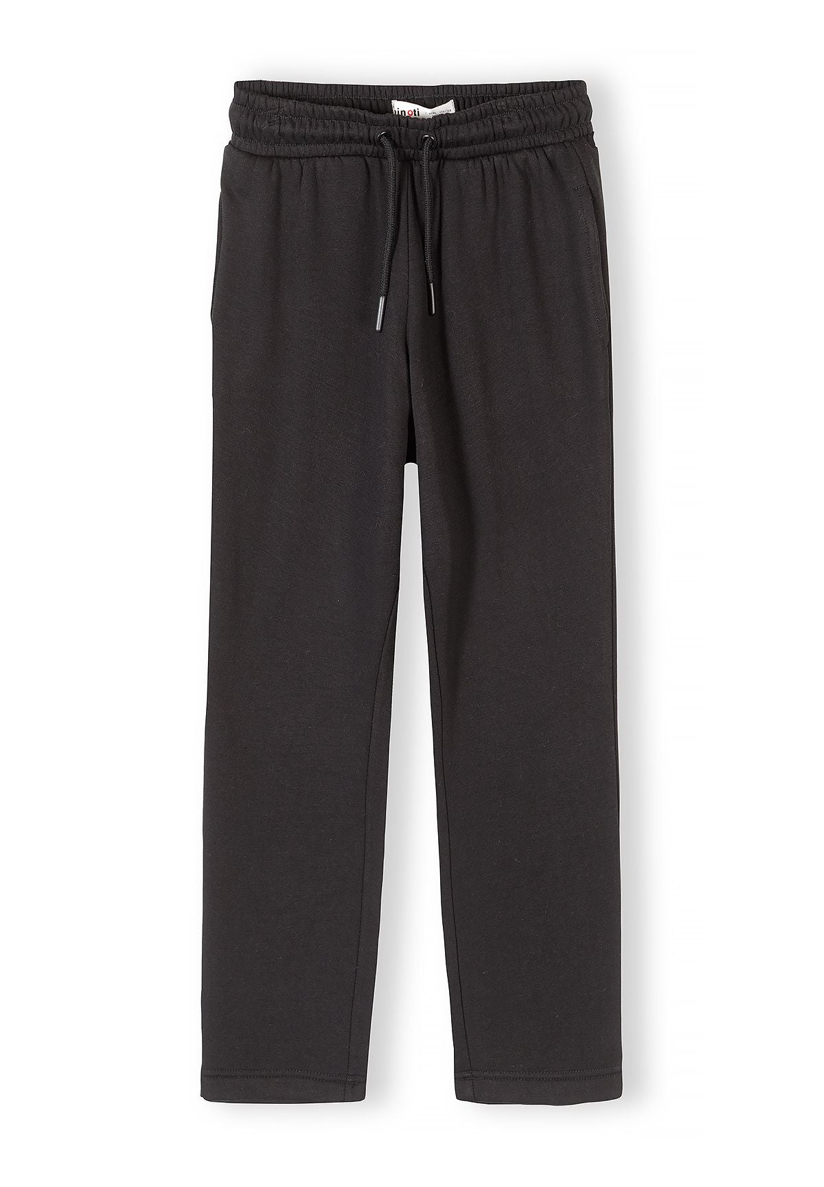 Wide Leg Joggers, Black, Side Pockets - 1