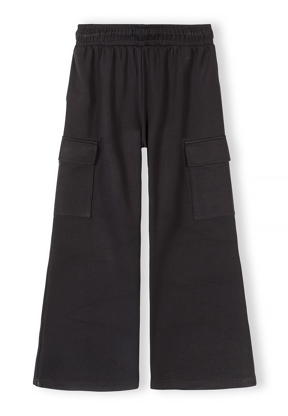 Wide Leg Joggers, Black, Cargo Pockets - 2