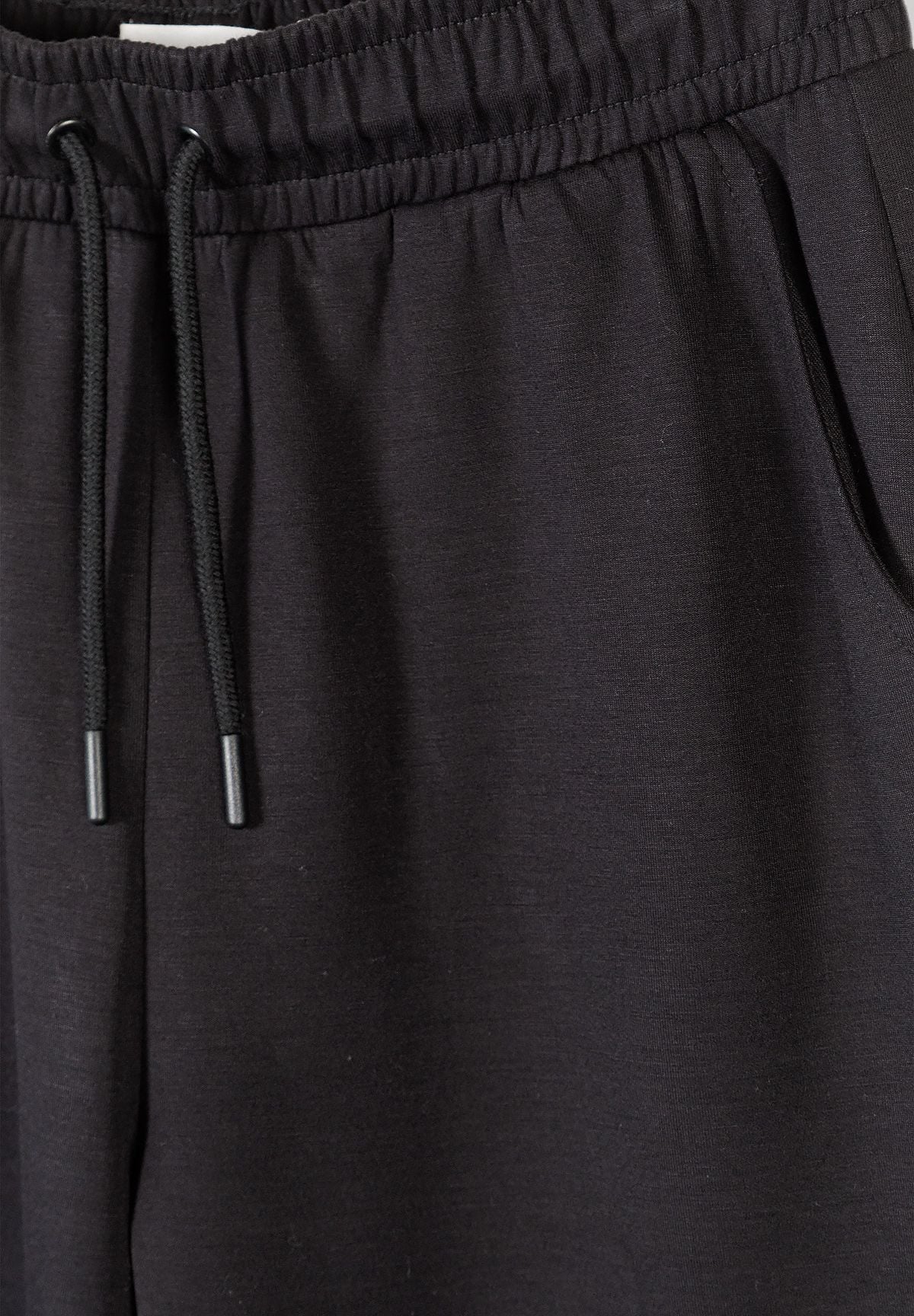 Wide Leg Joggers, Black, Cargo Pockets - 3