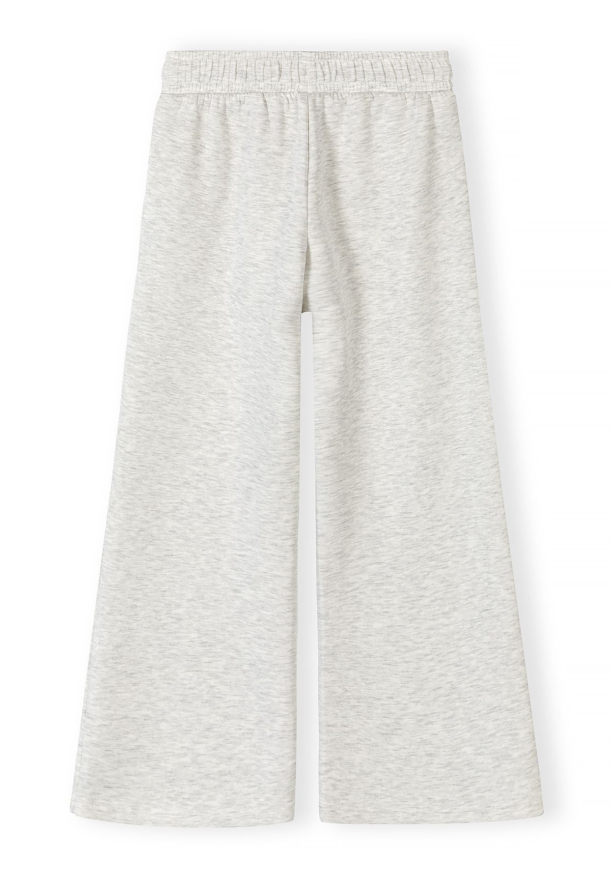 Wide Leg Joggers, Drawstring Waist, Grey Marl - 2