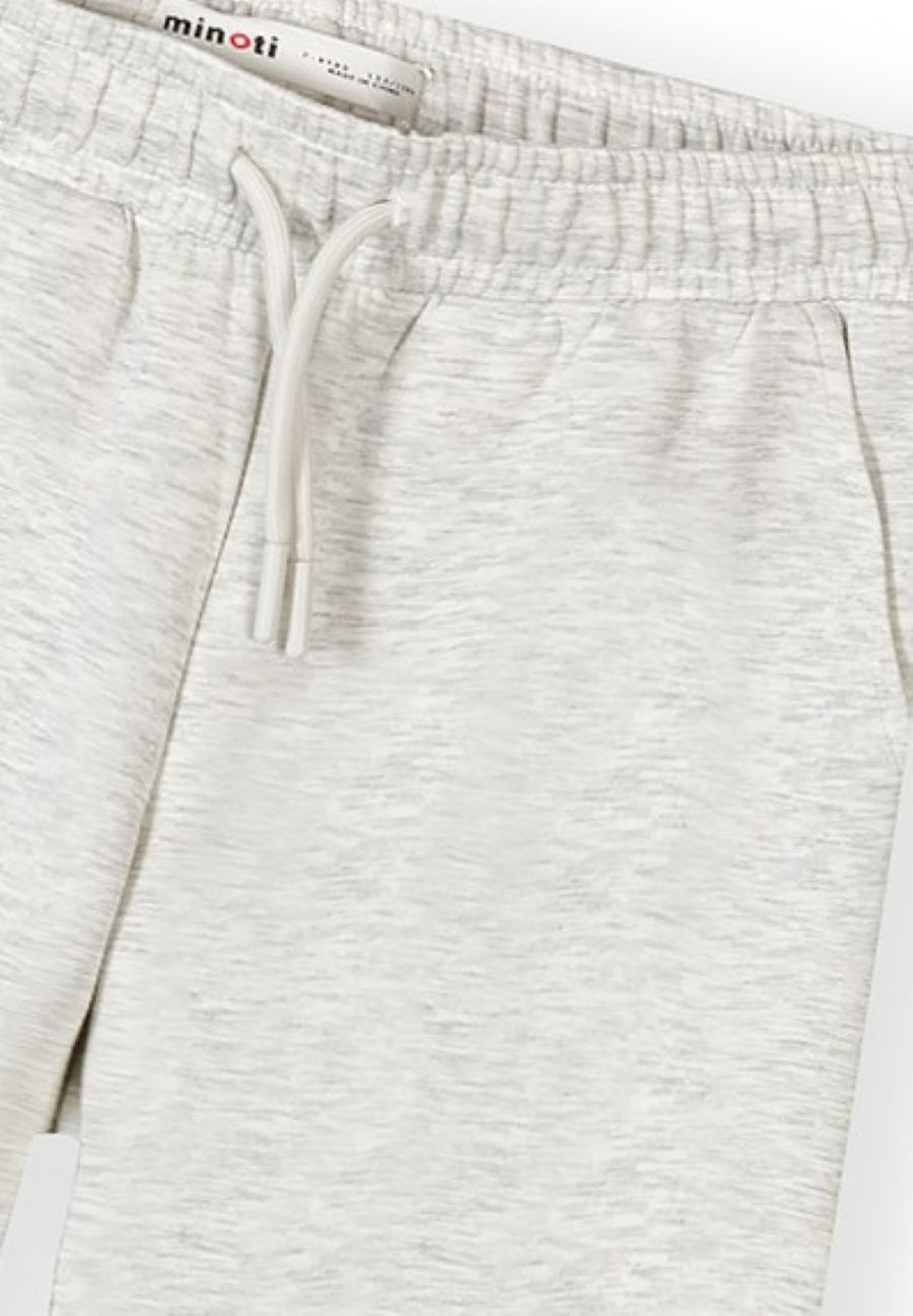Wide Leg Joggers, Drawstring Waist, Grey Marl - 3