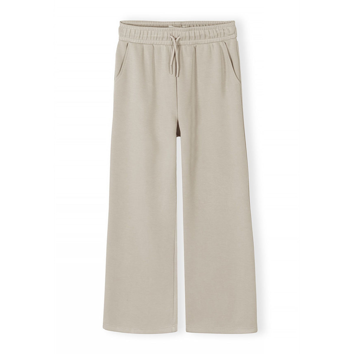 Women's wide-leg drawstring trousers in beige — complete product view for square Shop card