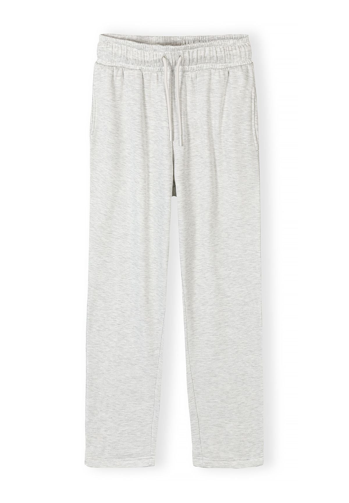 Wide Leg Joggers, Light Grey Marl - 1