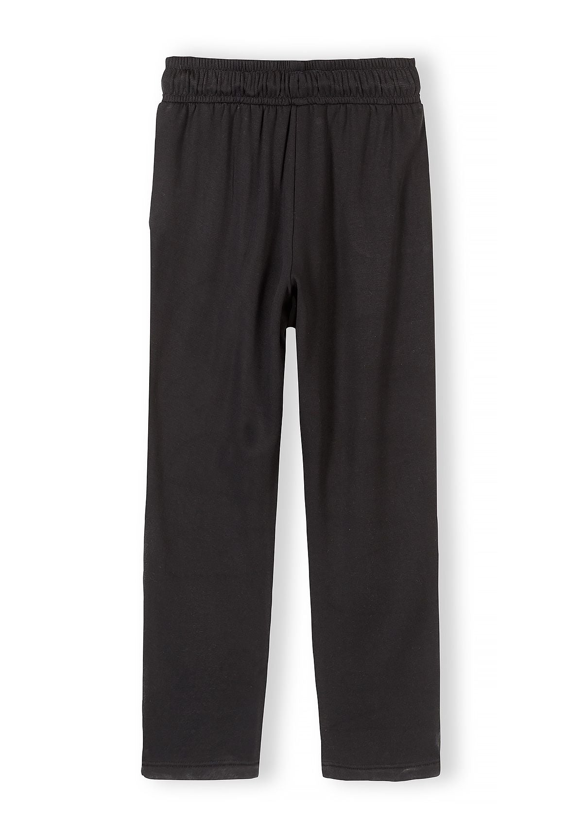 Wide Leg Joggers, Black, Drawstring Waist - 2
