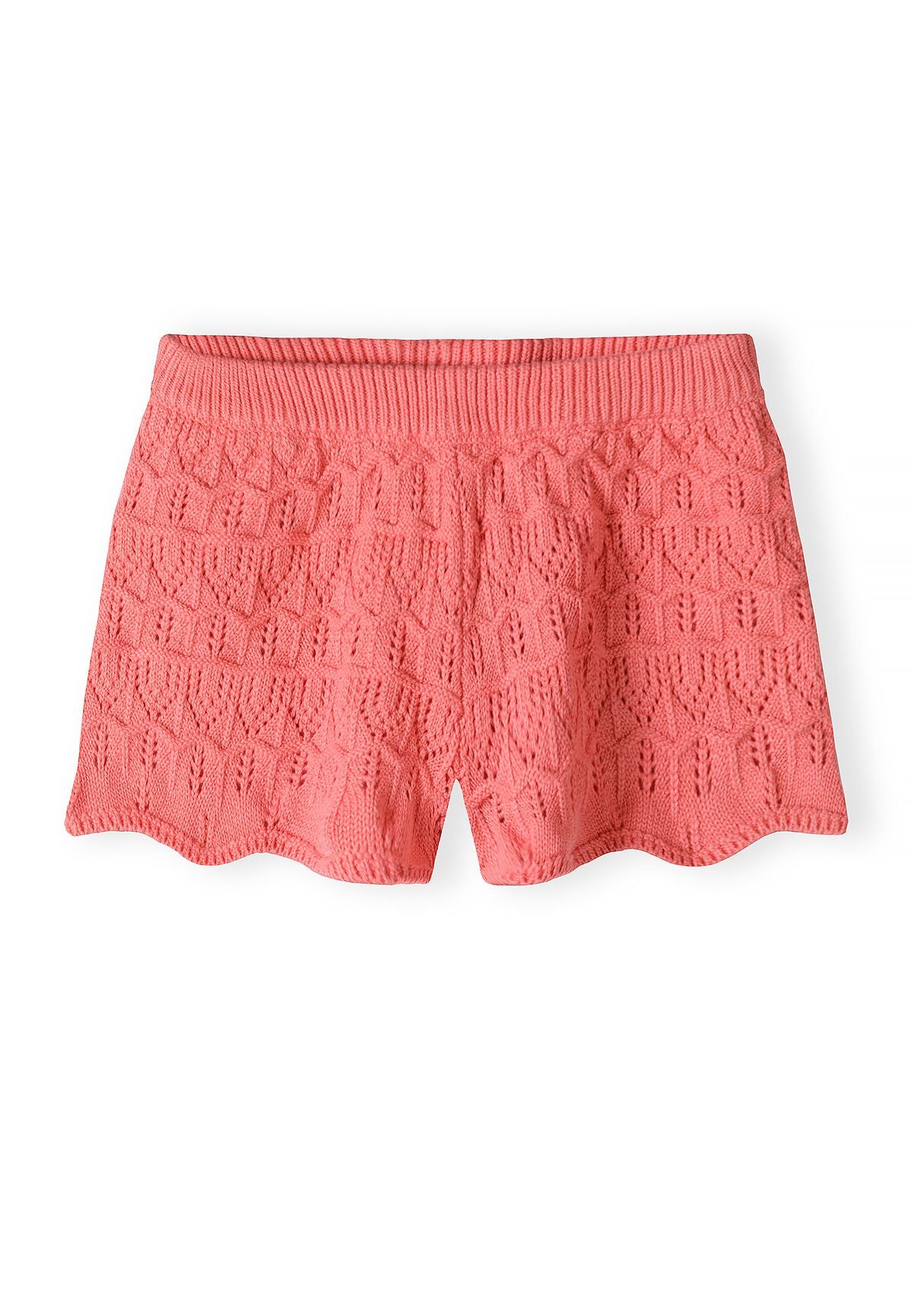 Crochet Vest and Shorts Set, Coral Pink - 4