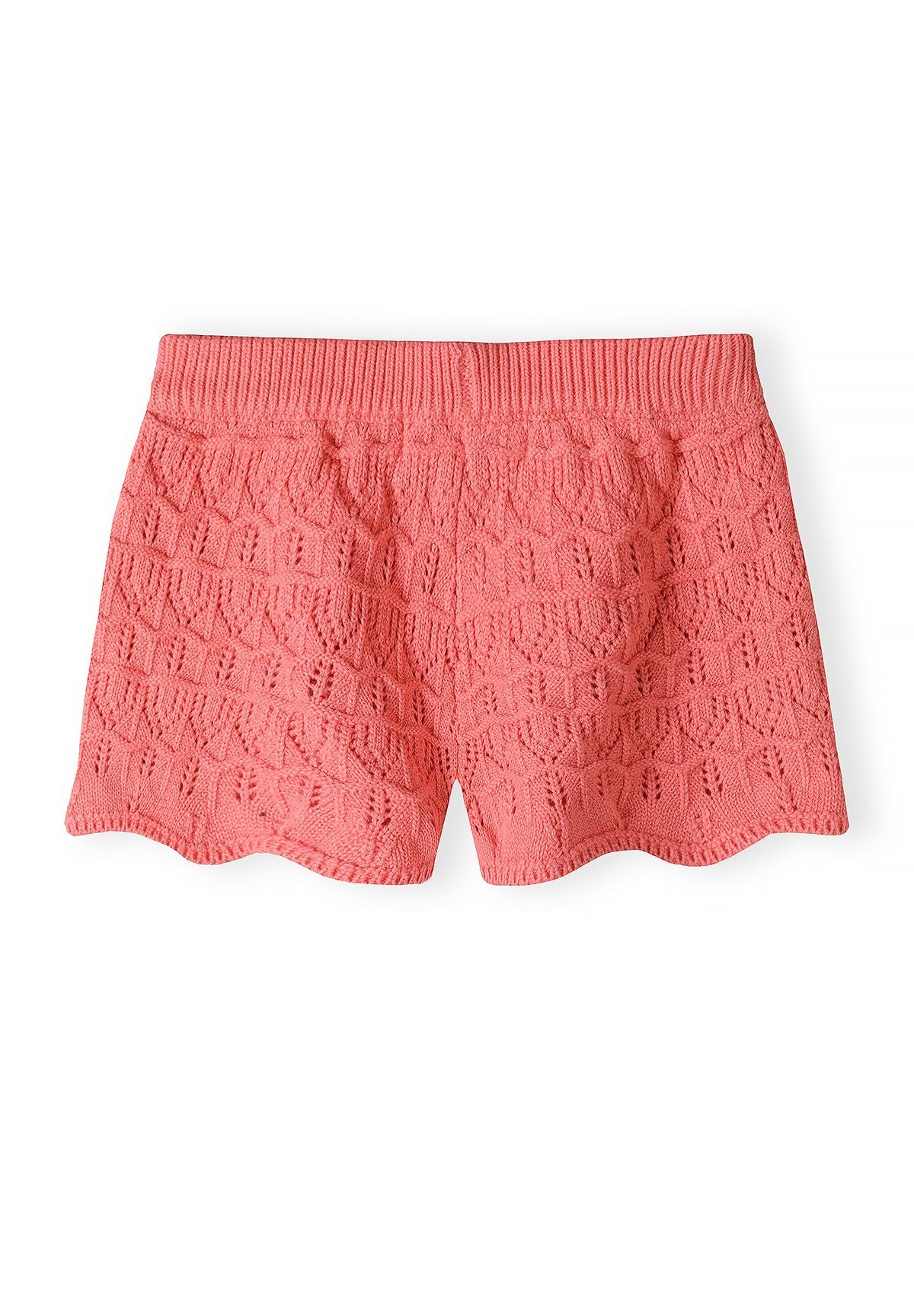 Crochet Vest and Shorts Set, Coral Pink - 5