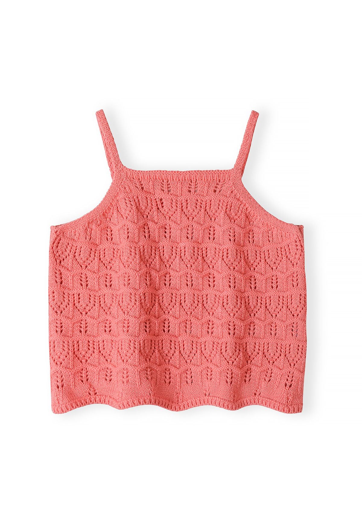 Crochet Vest and Shorts Set, Coral Pink - 2