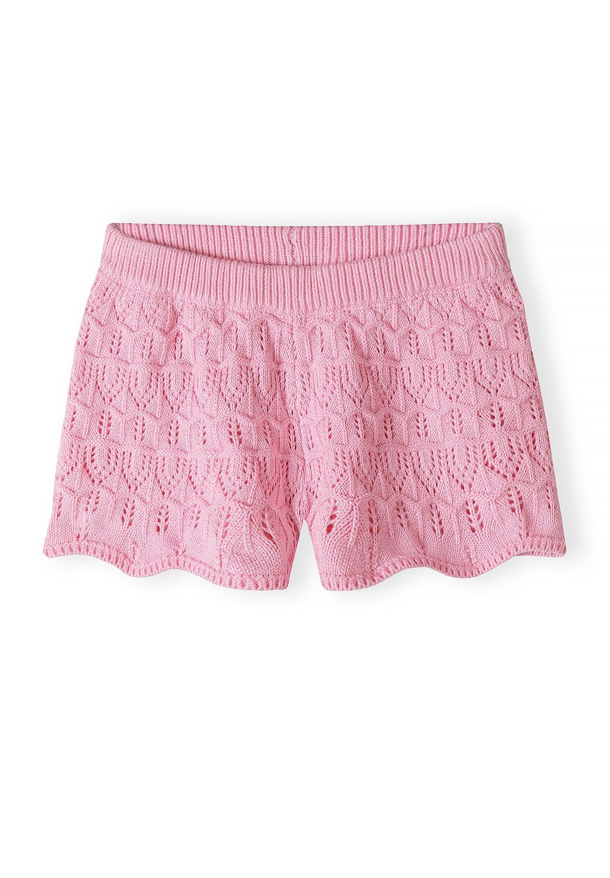 Crochet Two-Piece Set, Pink, Strappy Top & Shorts - 4