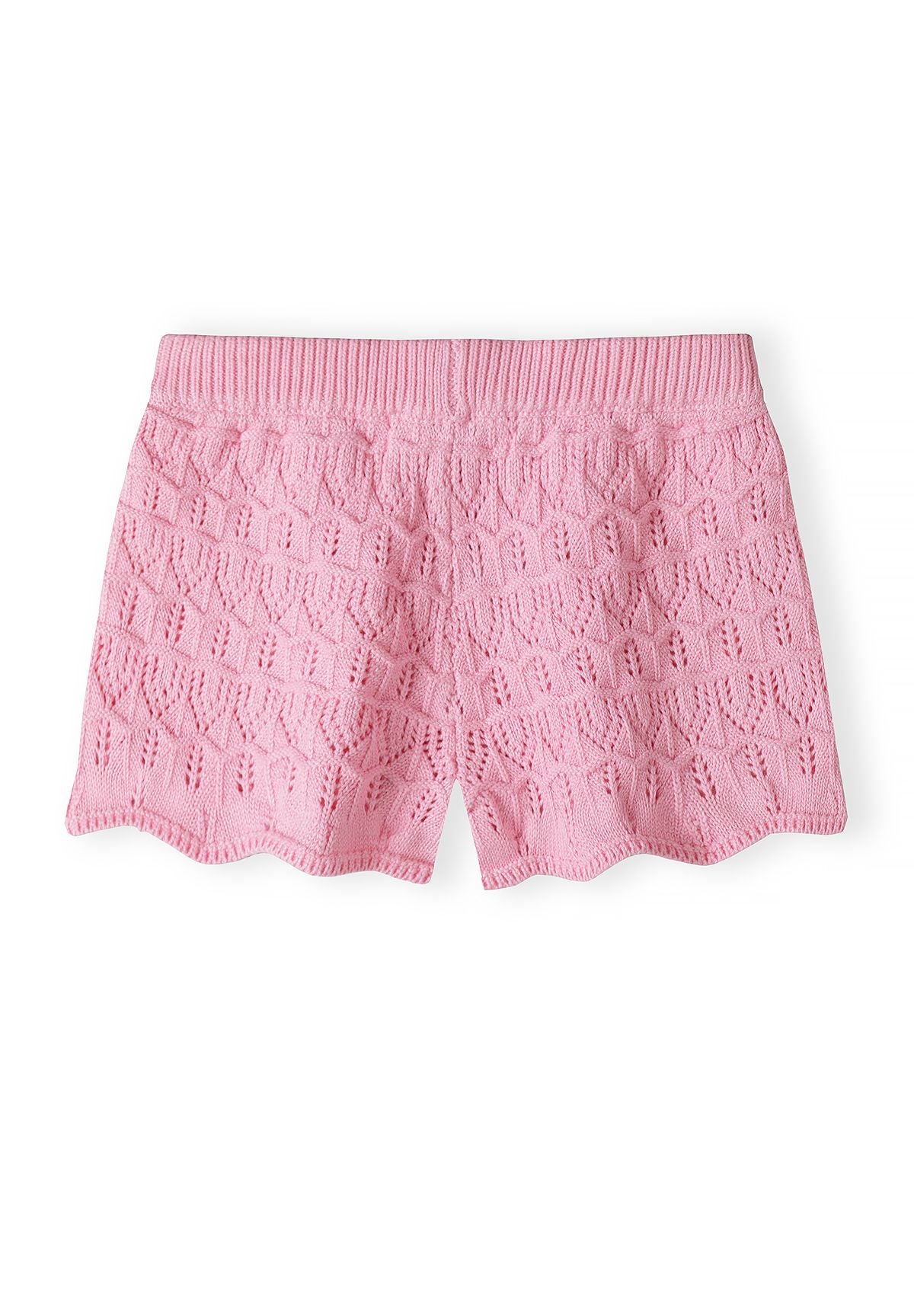 Crochet Two-Piece Set, Pink, Strappy Top & Shorts - 5