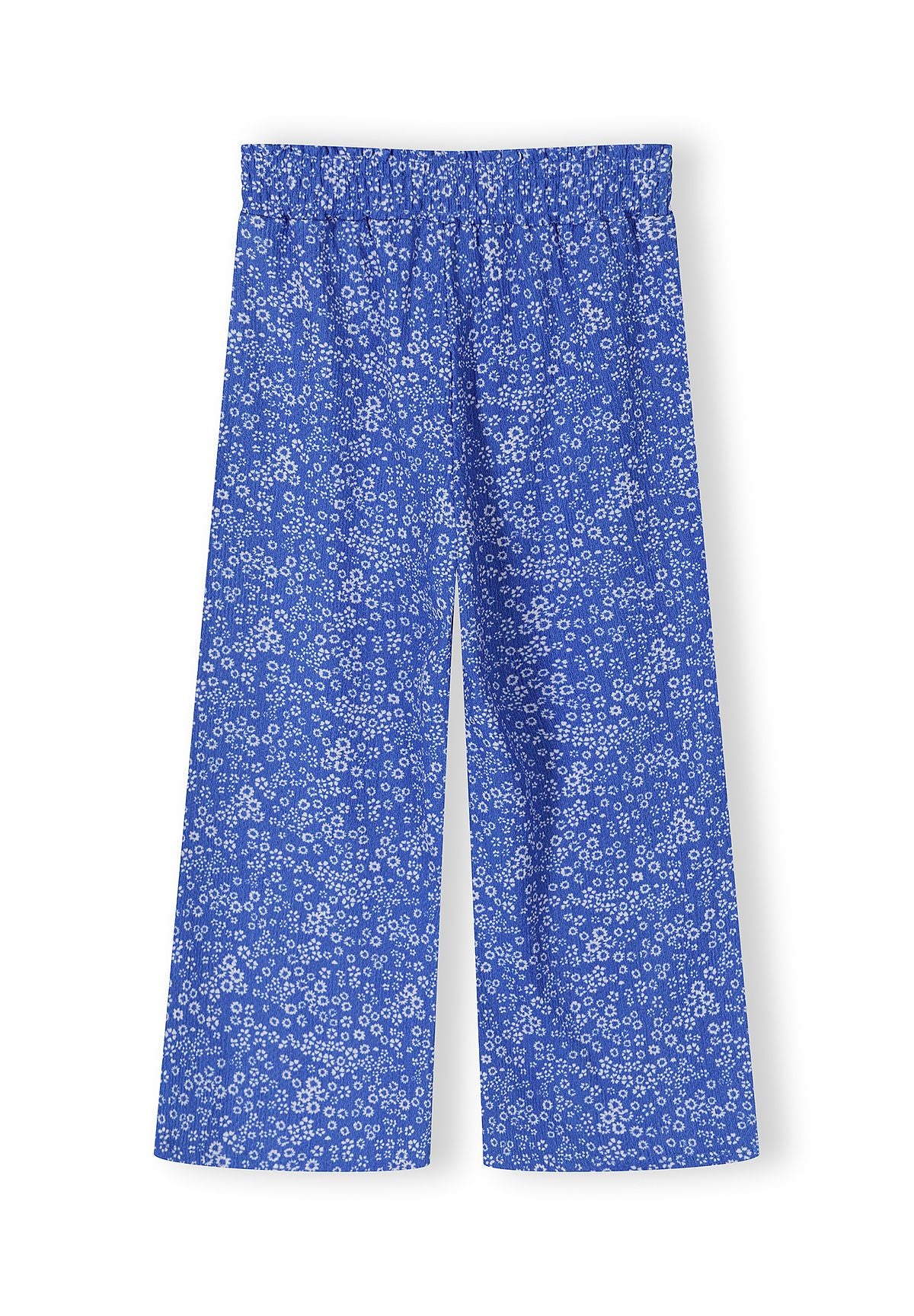 Jersey Top and Wide-Leg Trousers Set, Floral, Blue - 6