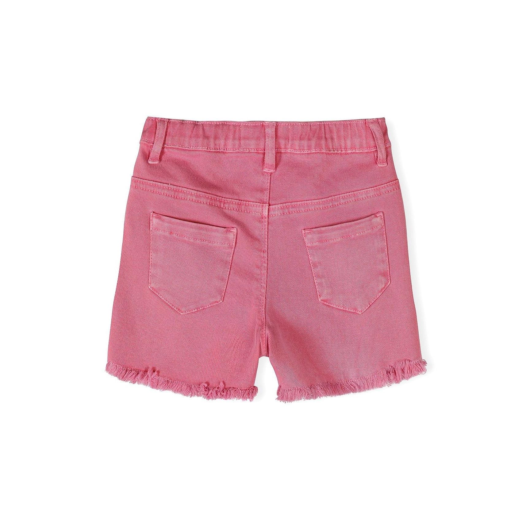 Back view showing classic five-pocket styling with two rear pockets and frayed hem detail on white background