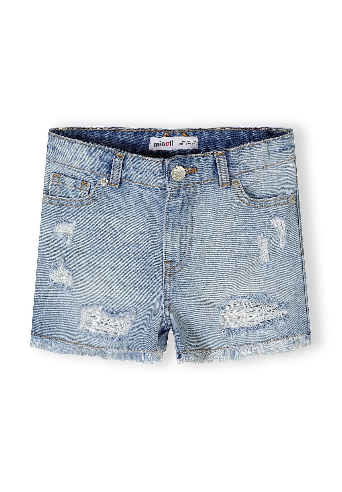 Denim Shorts 2-Pack, Ripped Detail, Blue - 3