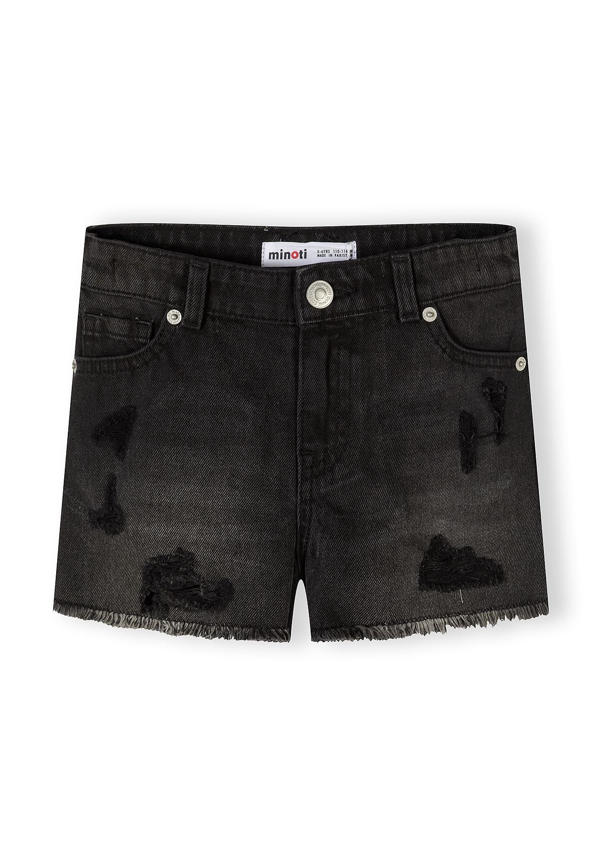 Denim Shorts 2-Pack Distressed Straight Blue Black - 4