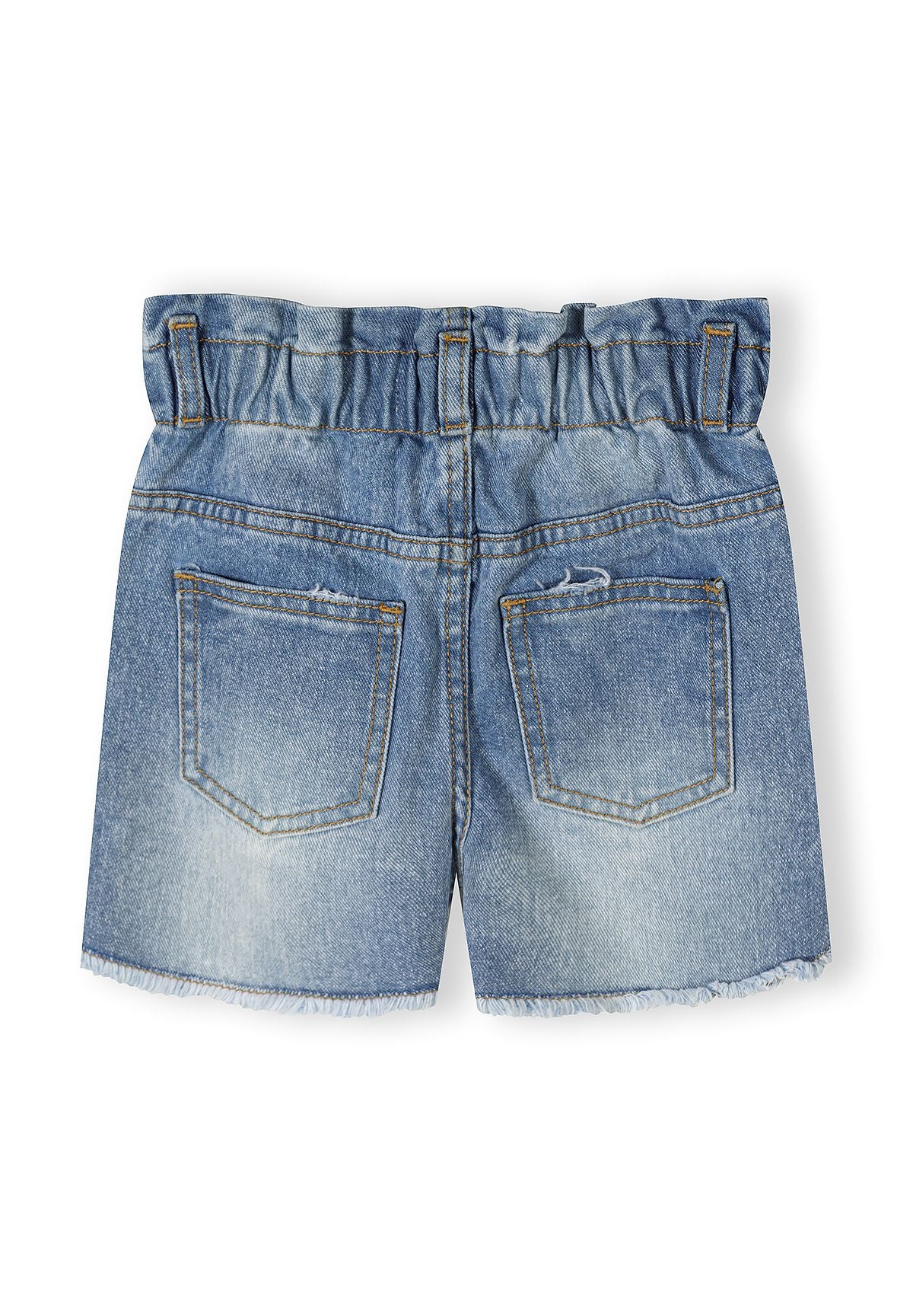 Denim Shorts 2-Pack, Elasticated Waist, Blue - 3