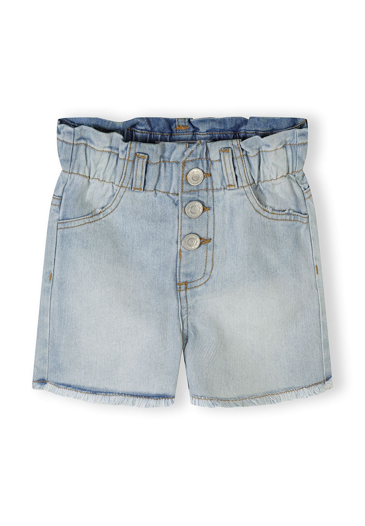 Denim Shorts 2-Pack, Elasticated Waist, Blue - 4