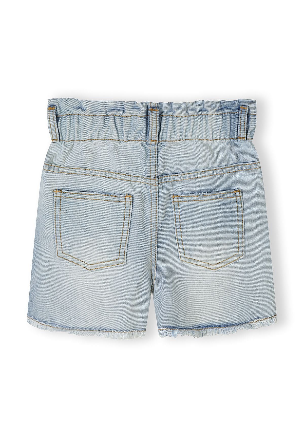 Denim Shorts 2-Pack, Button Front, Blue & White - 5