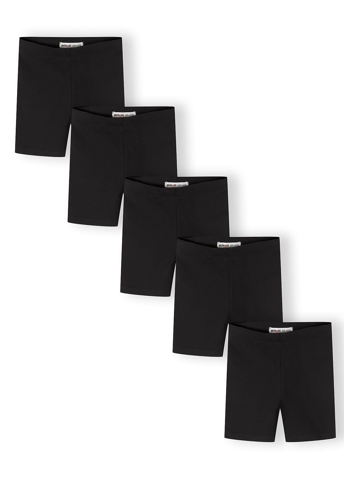 Cycling Shorts 5-Pack, Black, Elasticated Waist - 1