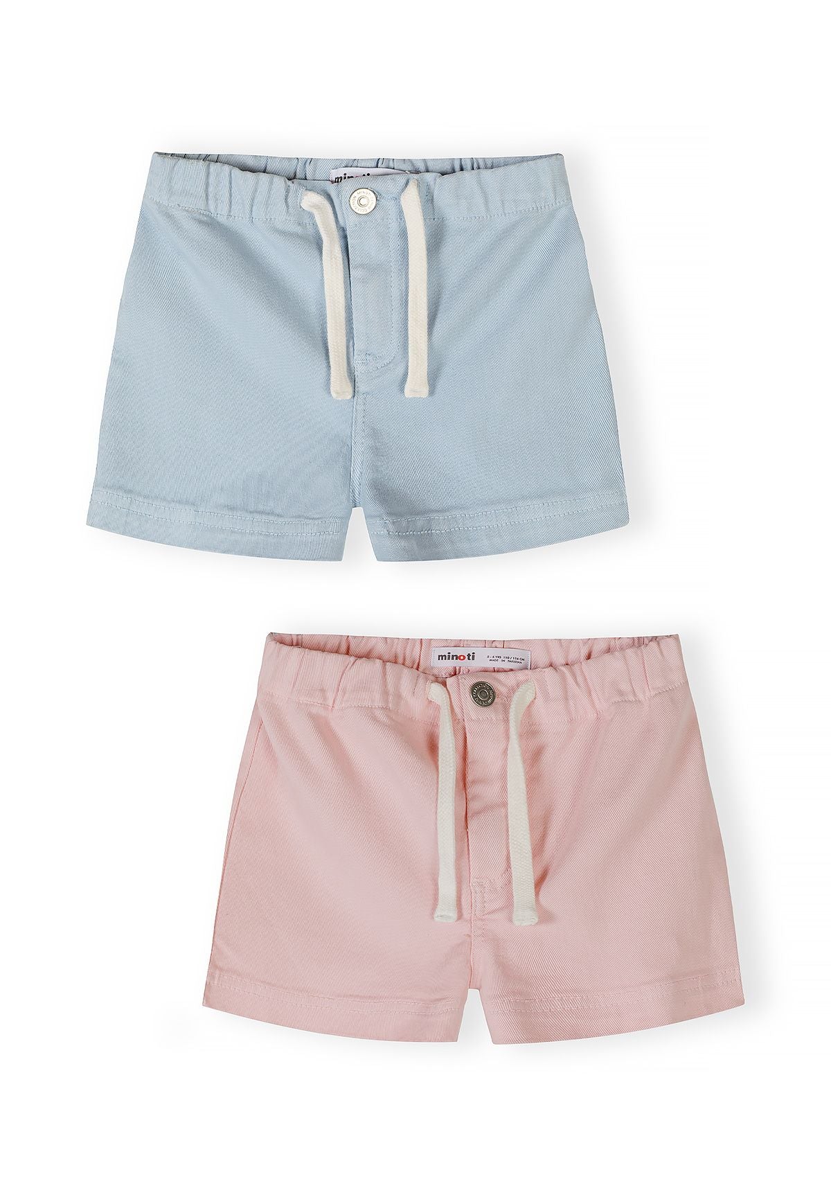 Twill Shorts 2-Pack, Blue Pink - 1