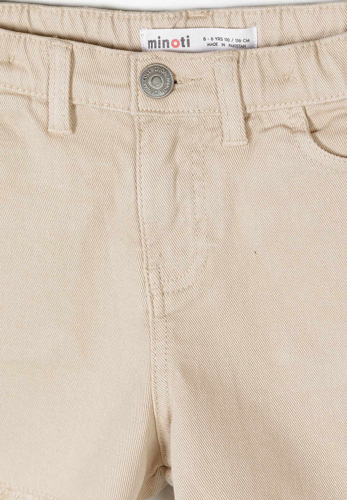 Cotton Twill Shorts 2-Pack, Pink Beige - 6