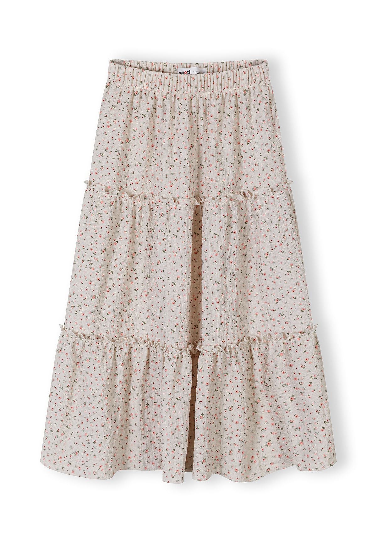 Maxi Skirt, Floral Print, Cream - 1