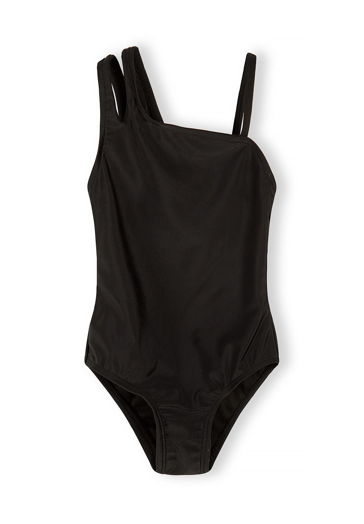 Asymmetrical Swimsuit, Black, Cut-Out Detail - 1