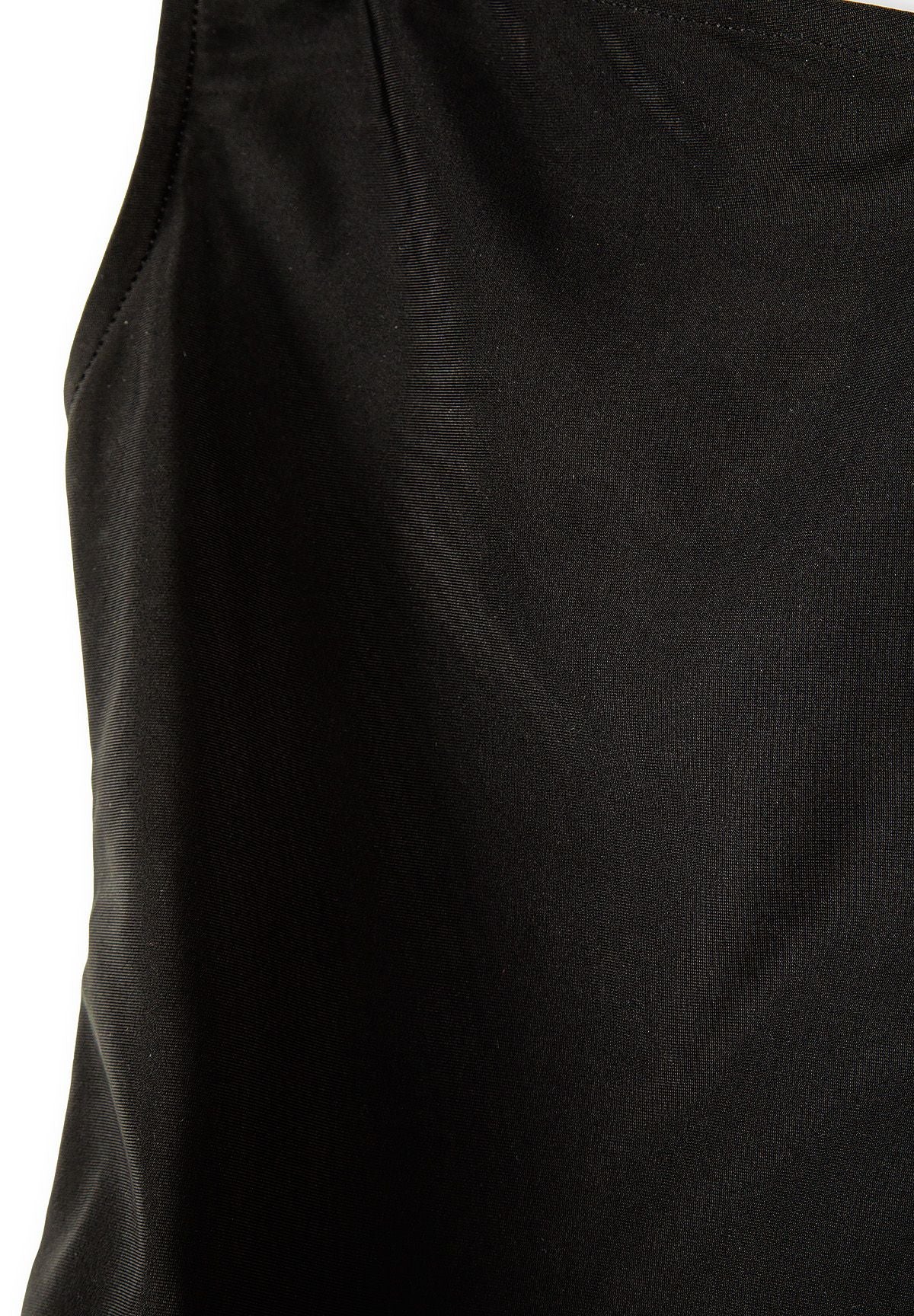 Asymmetrical Swimsuit, Black, Cut-Out Detail - 3