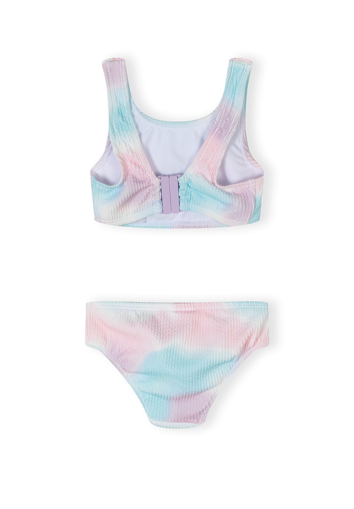 Tie-Dye Bikini Set, Ribbed, Pink Blue - 2