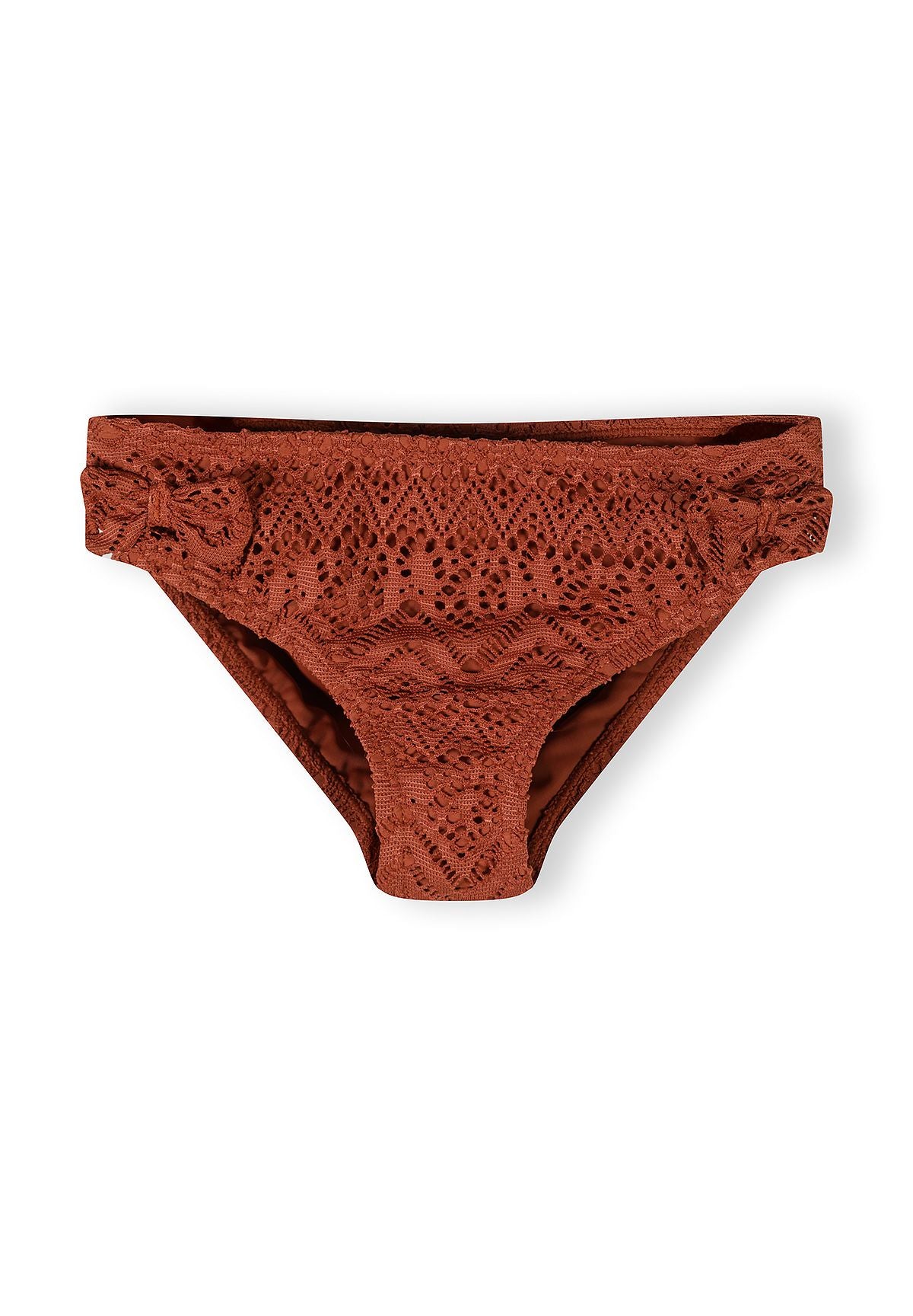 Crochet Bikini Set, Copper, Ruffle Detail - 5