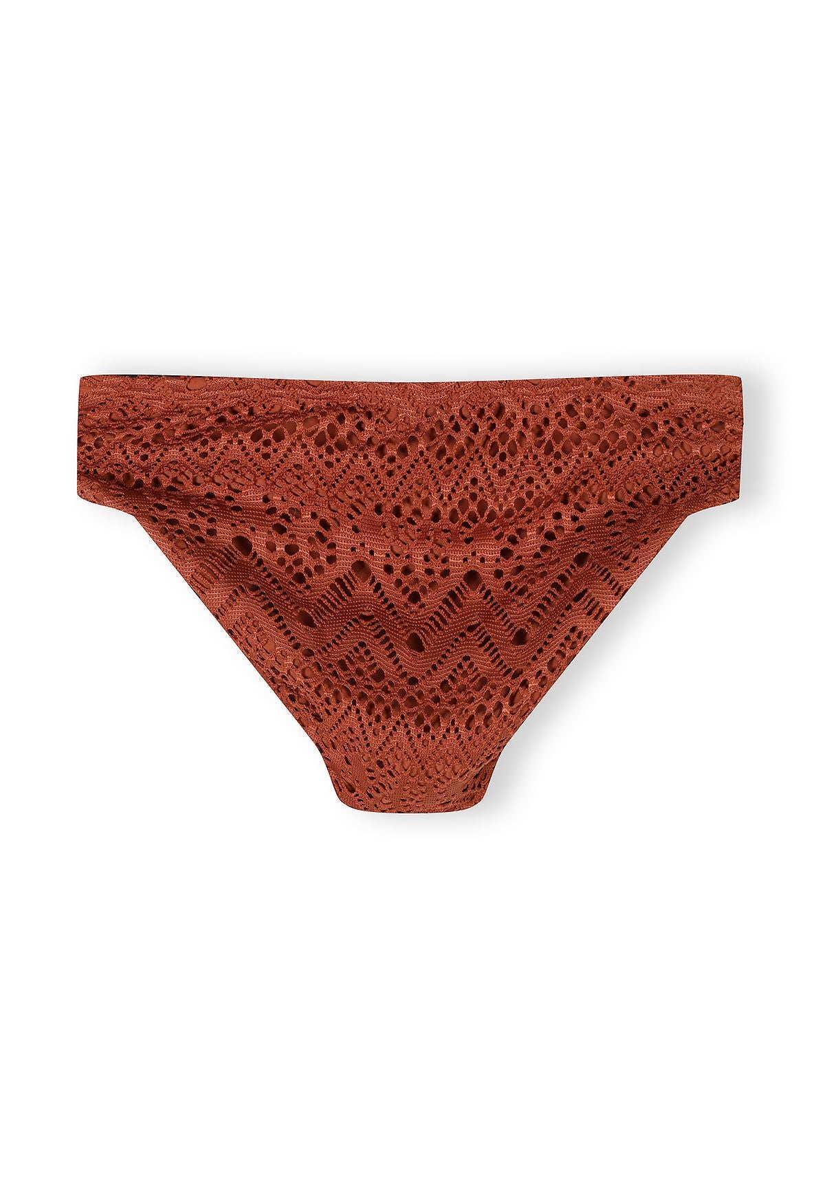 Crochet Bikini Set, Copper, Ruffle Detail - 6