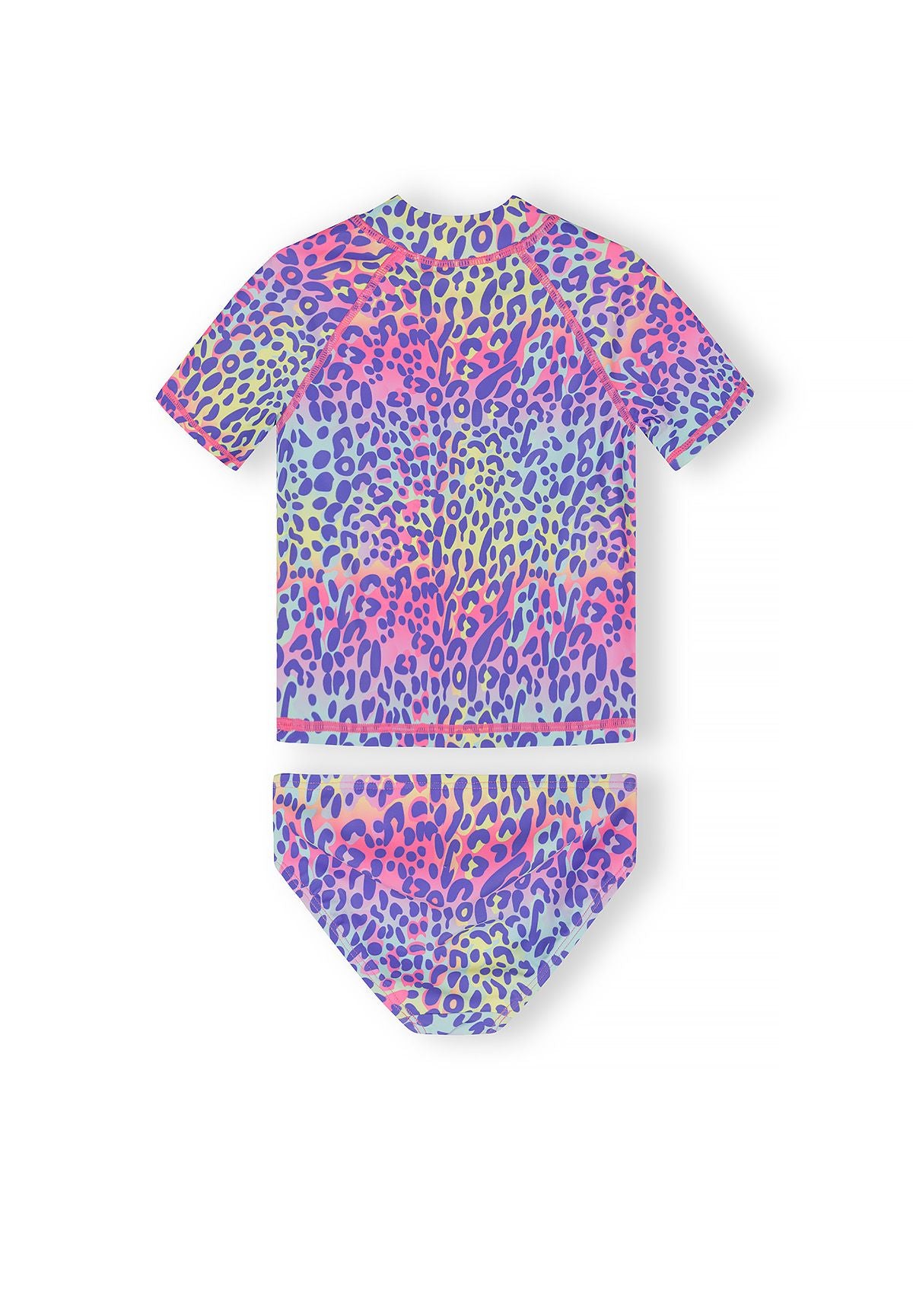 Rash Vest Set, Leopard Print, Purple Multi - 2
