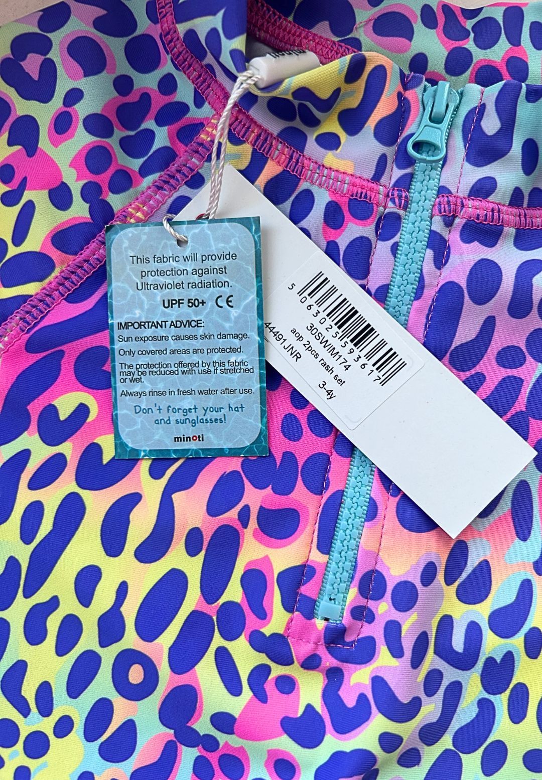 Rash Vest Set, Leopard Print, Purple Multi - 6