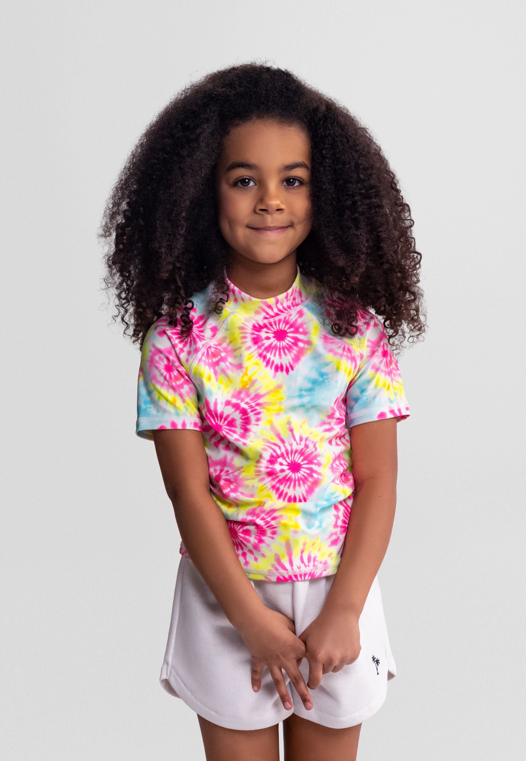 Swim T-Shirts 2-Pack, Raglan, Tie-Dye Blue Pink - 1