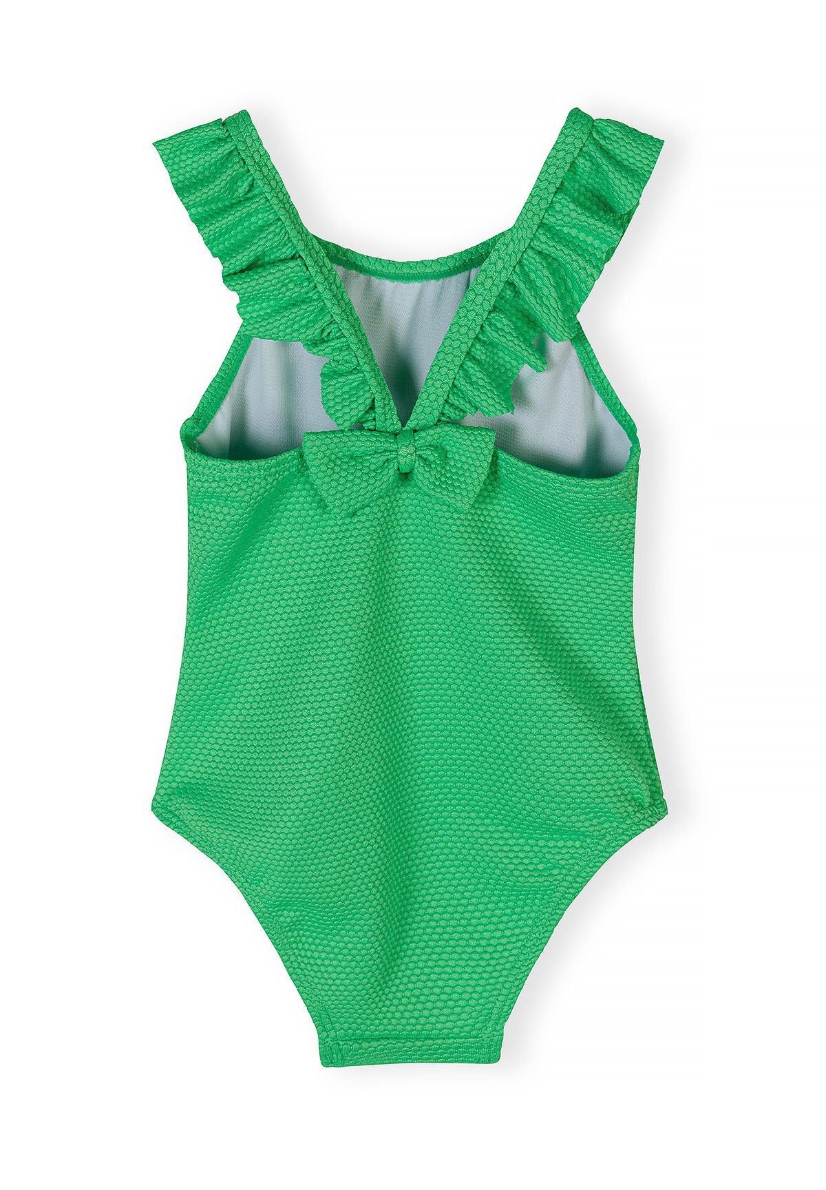 Frill Strap Swimsuit, Neon Green - 4