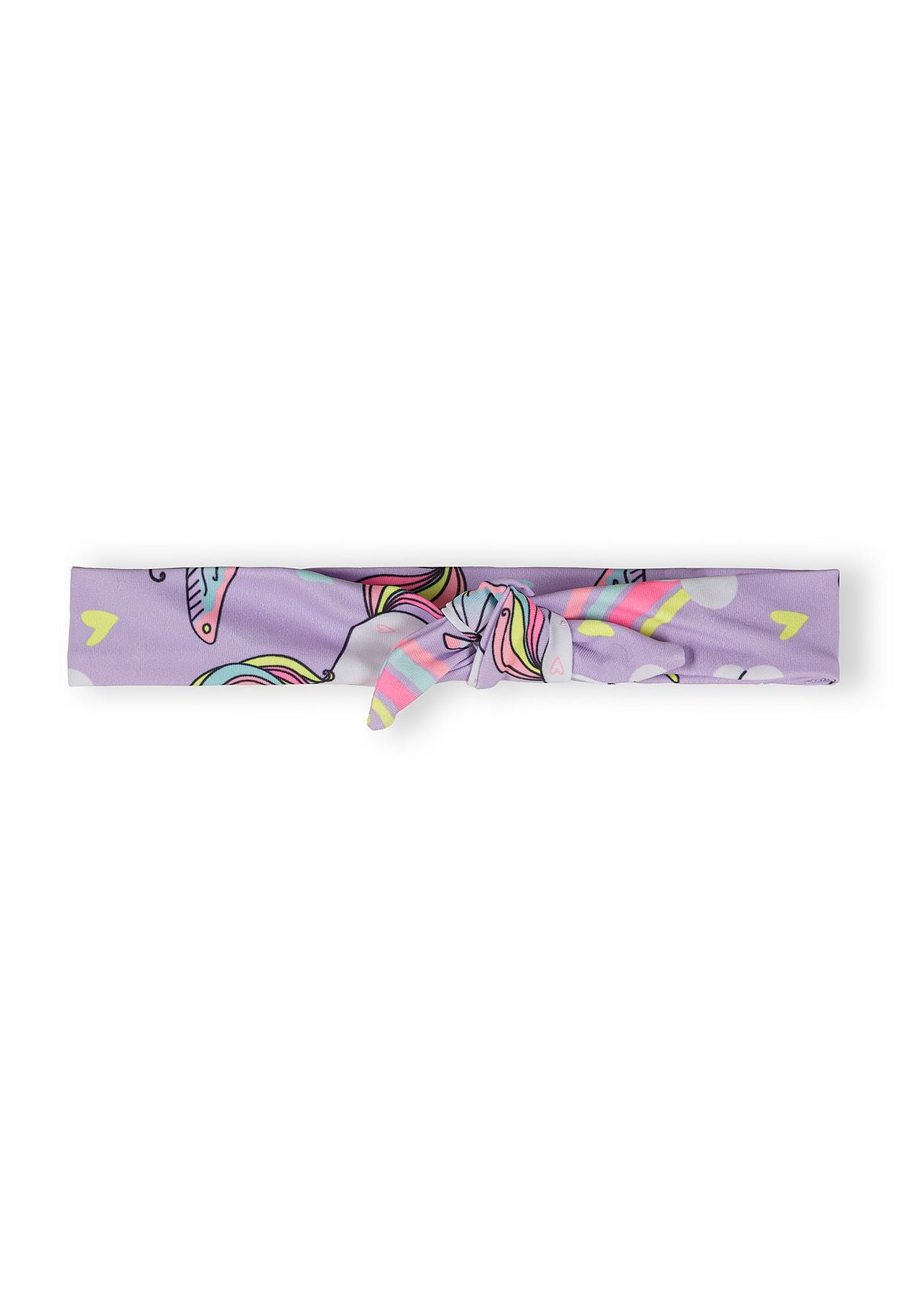 Frill Strap Swimsuit, Unicorn Print, Lilac, Headband - 5
