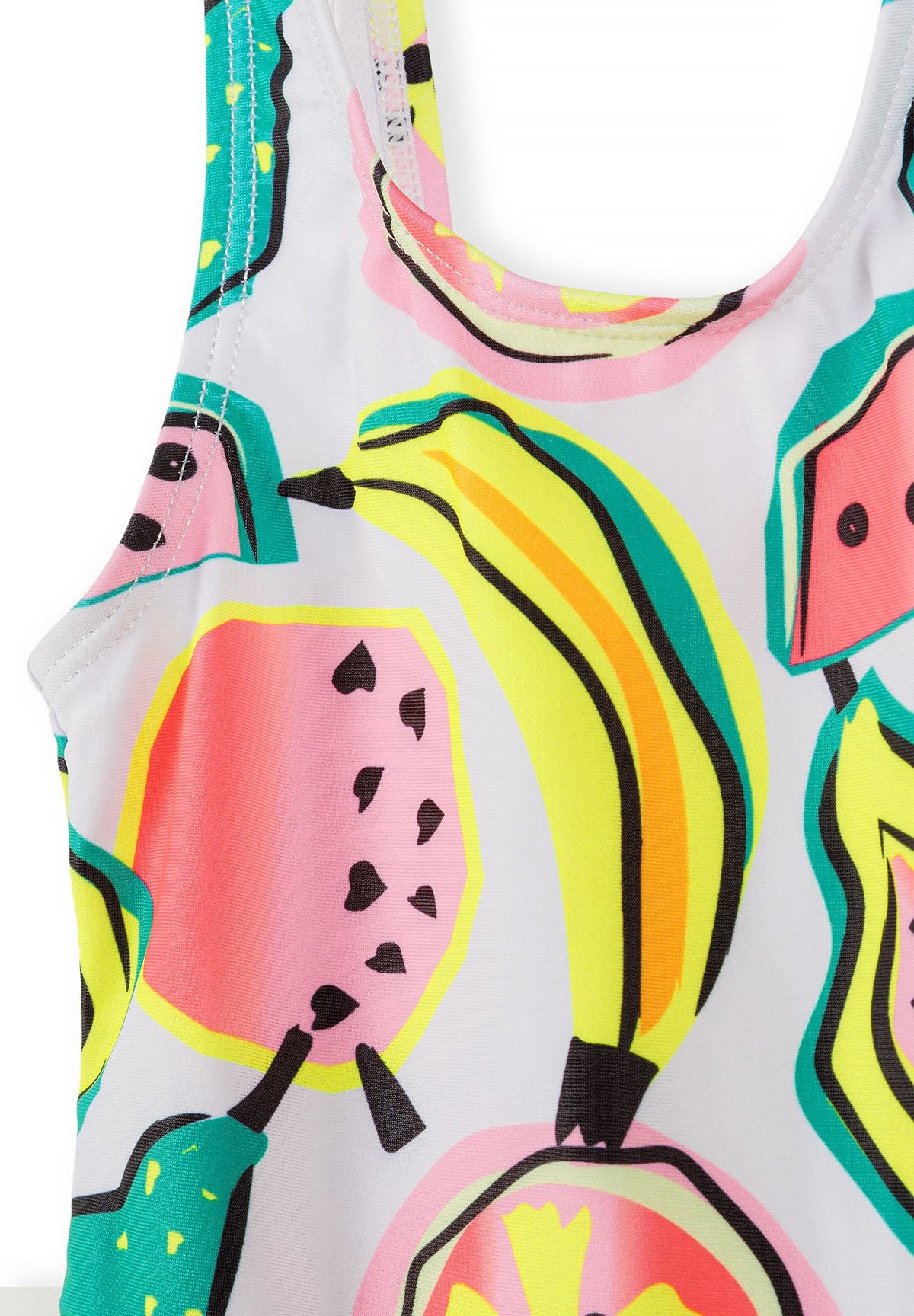 Swimsuits 2-Pack, Fruit Print & Pink Ribbed - 7