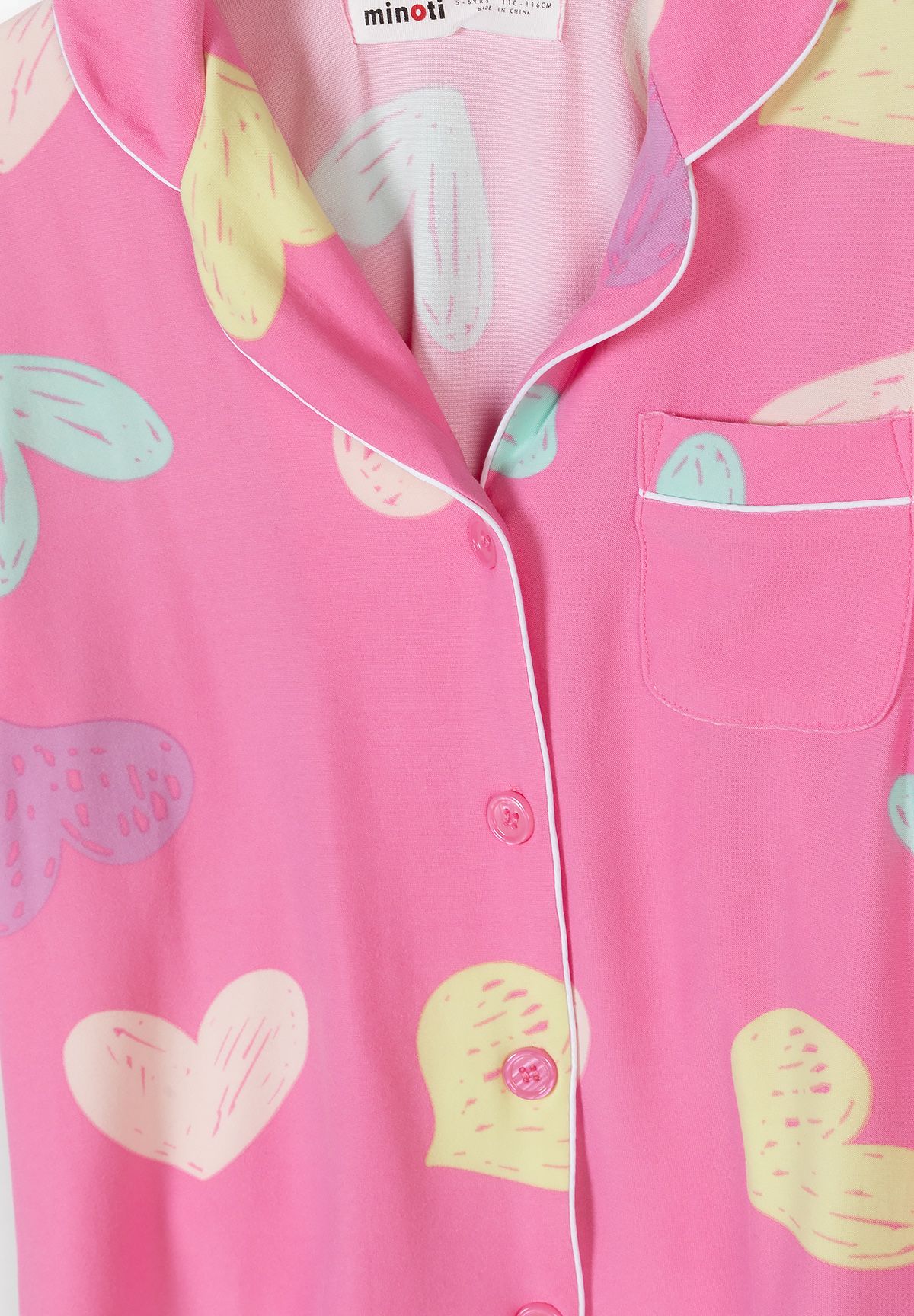 Short Sleeve Pyjama Set 2-Pack, Hearts, Pink Purple - 5