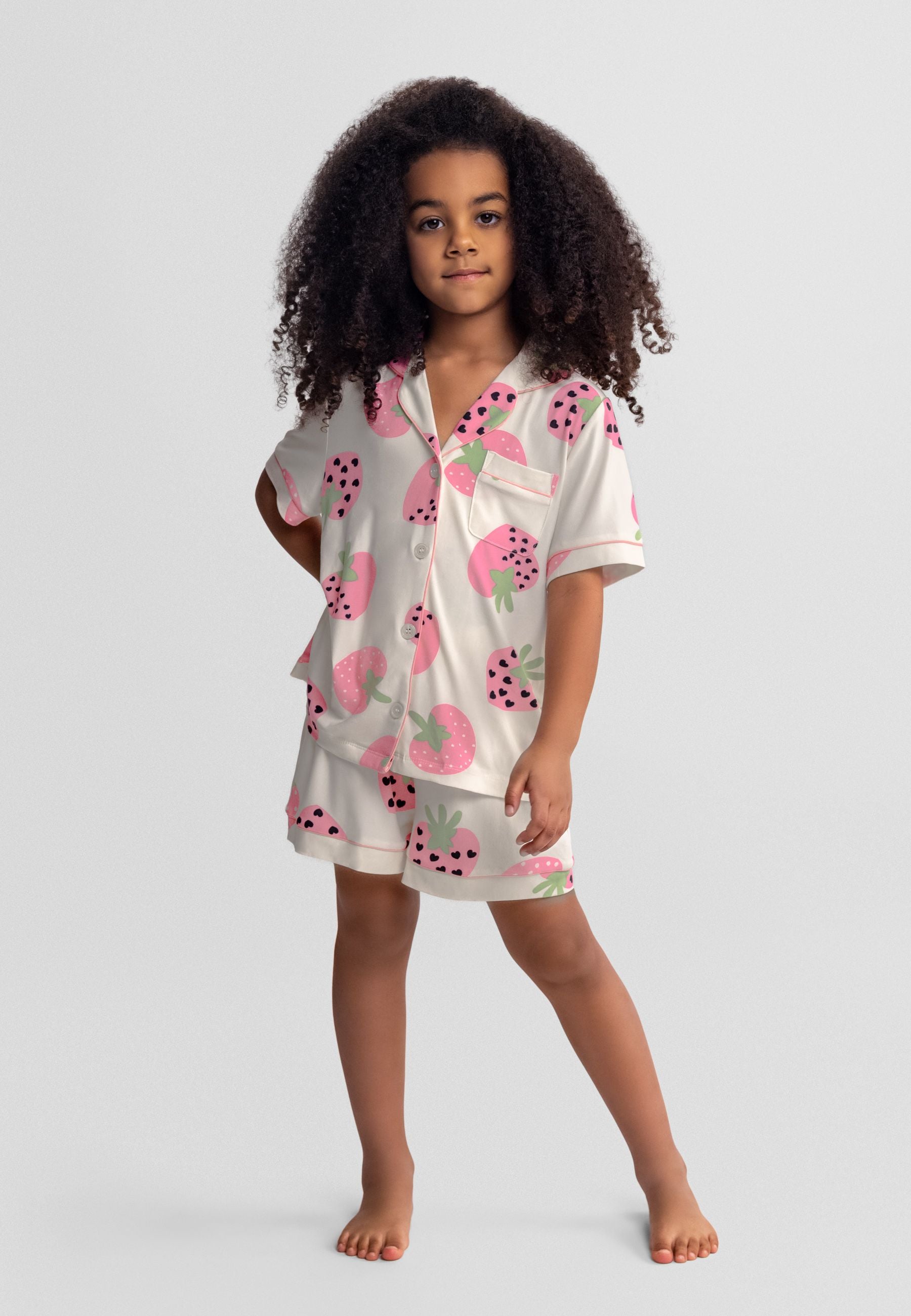 Pyjama Sets 2-Pack, Strawberry Print, Pink Cream - 1