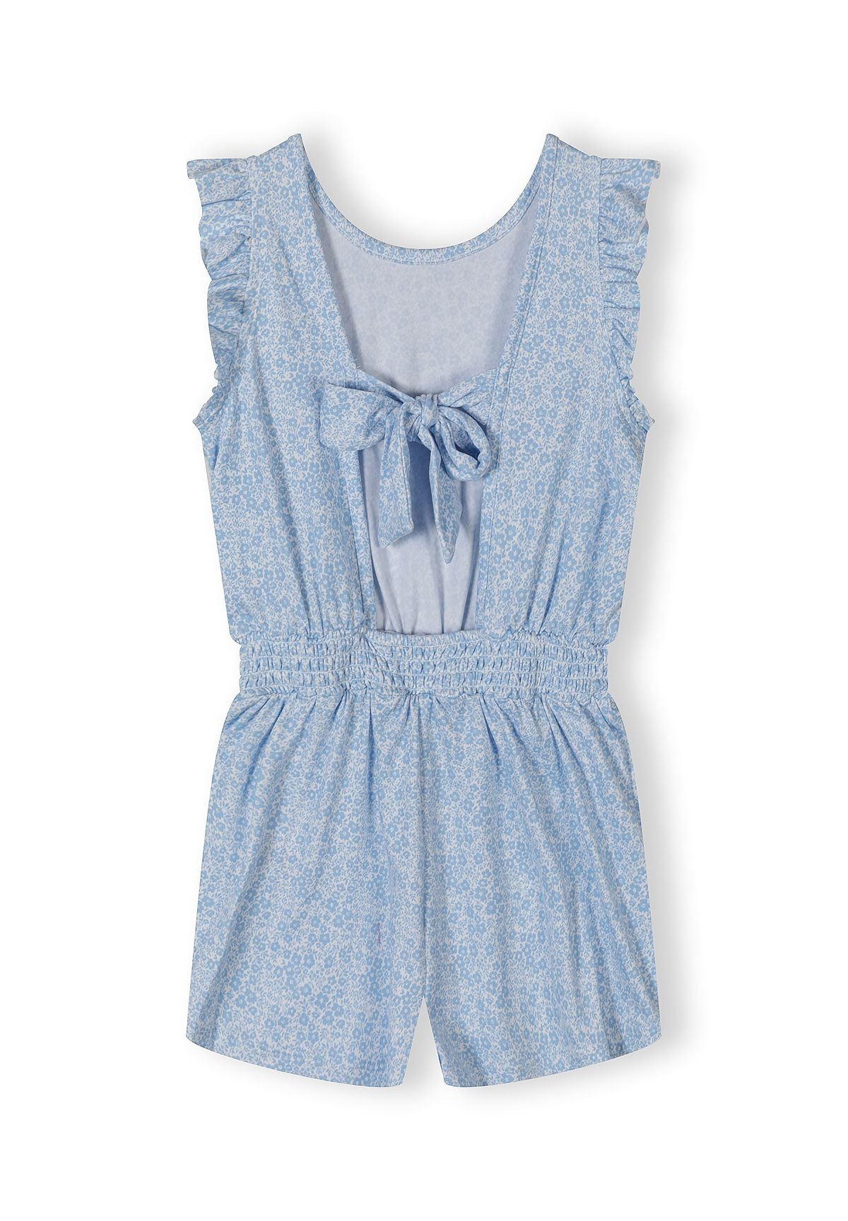 Floral Ruffle Jumpsuit, Blue - 3