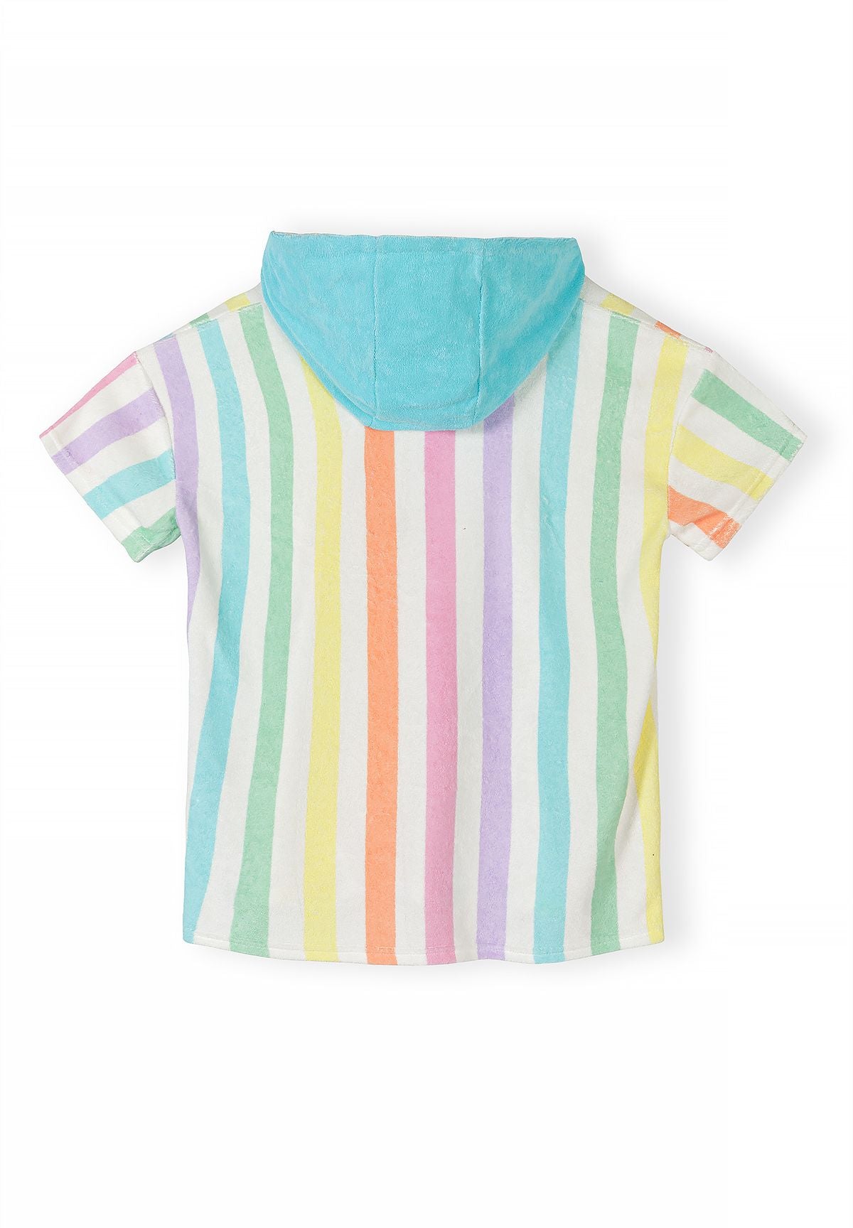 Hooded Towelling Cover-Up, Rainbow Stripes, Multicolor - 3