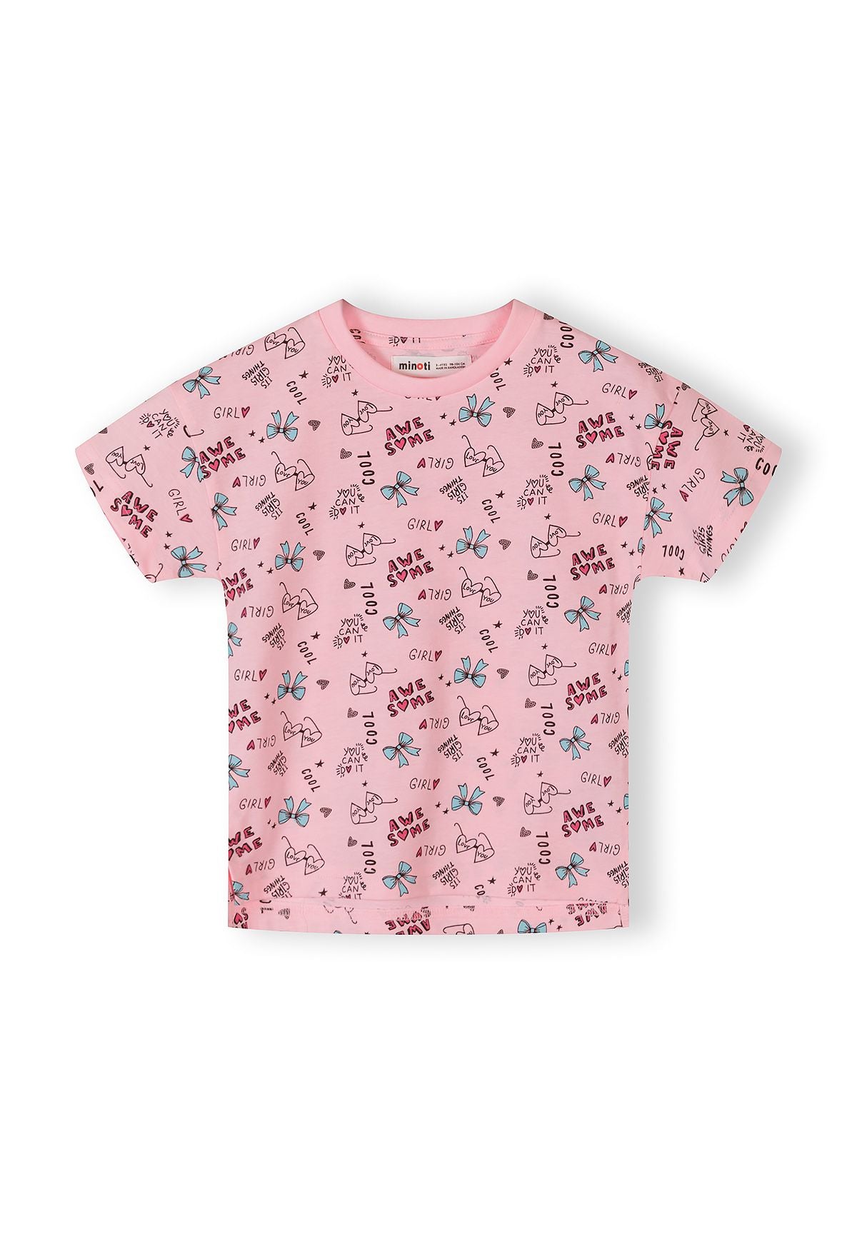 T-Shirts 5-Pack, Bow Print, Pink Mint White - 2