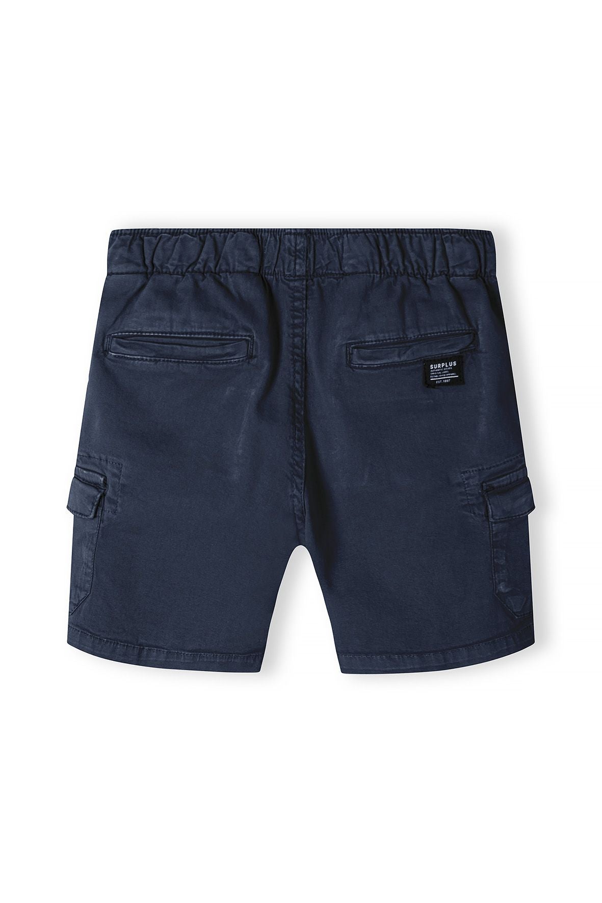 Cargo Shorts Navy Elasticated Waist - 3