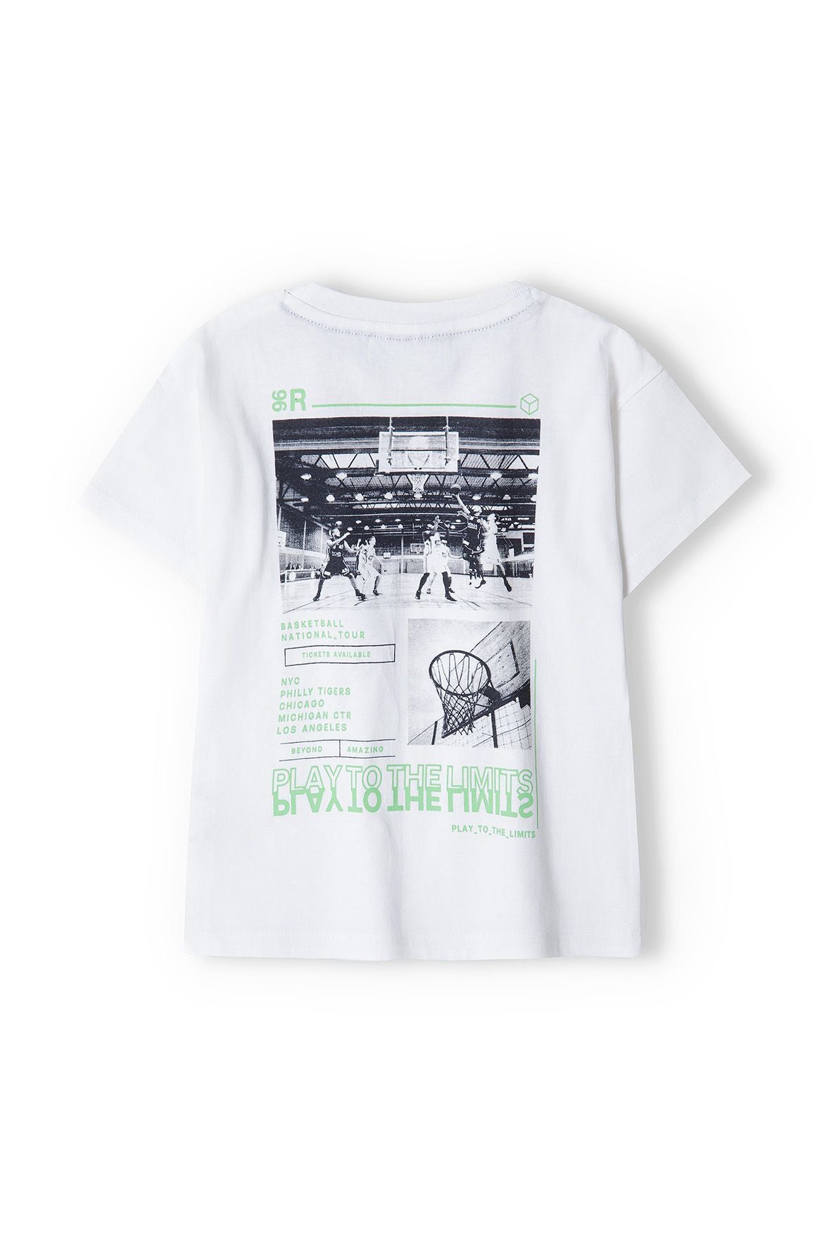 Short Sleeve T-Shirt, White, Chest Logo - 3