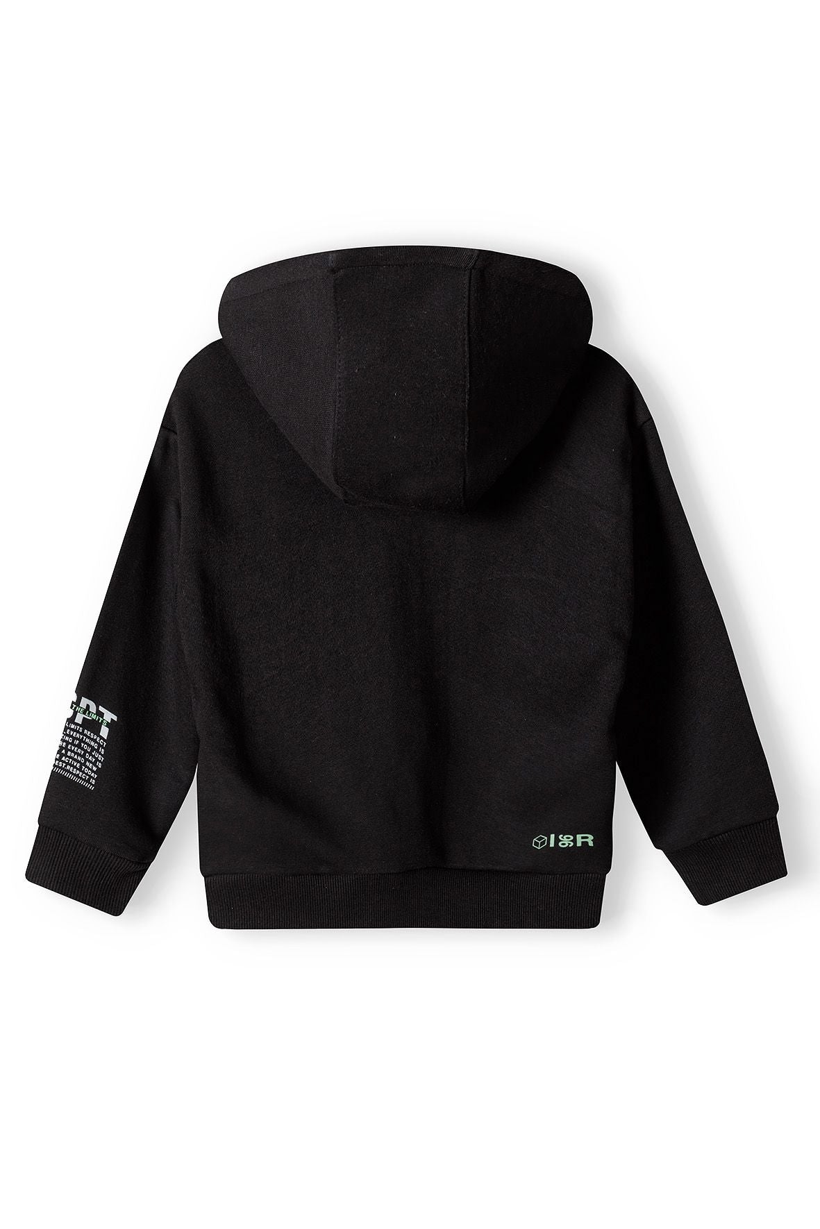 Fleece Hoodie, Black, Branded Print - 3