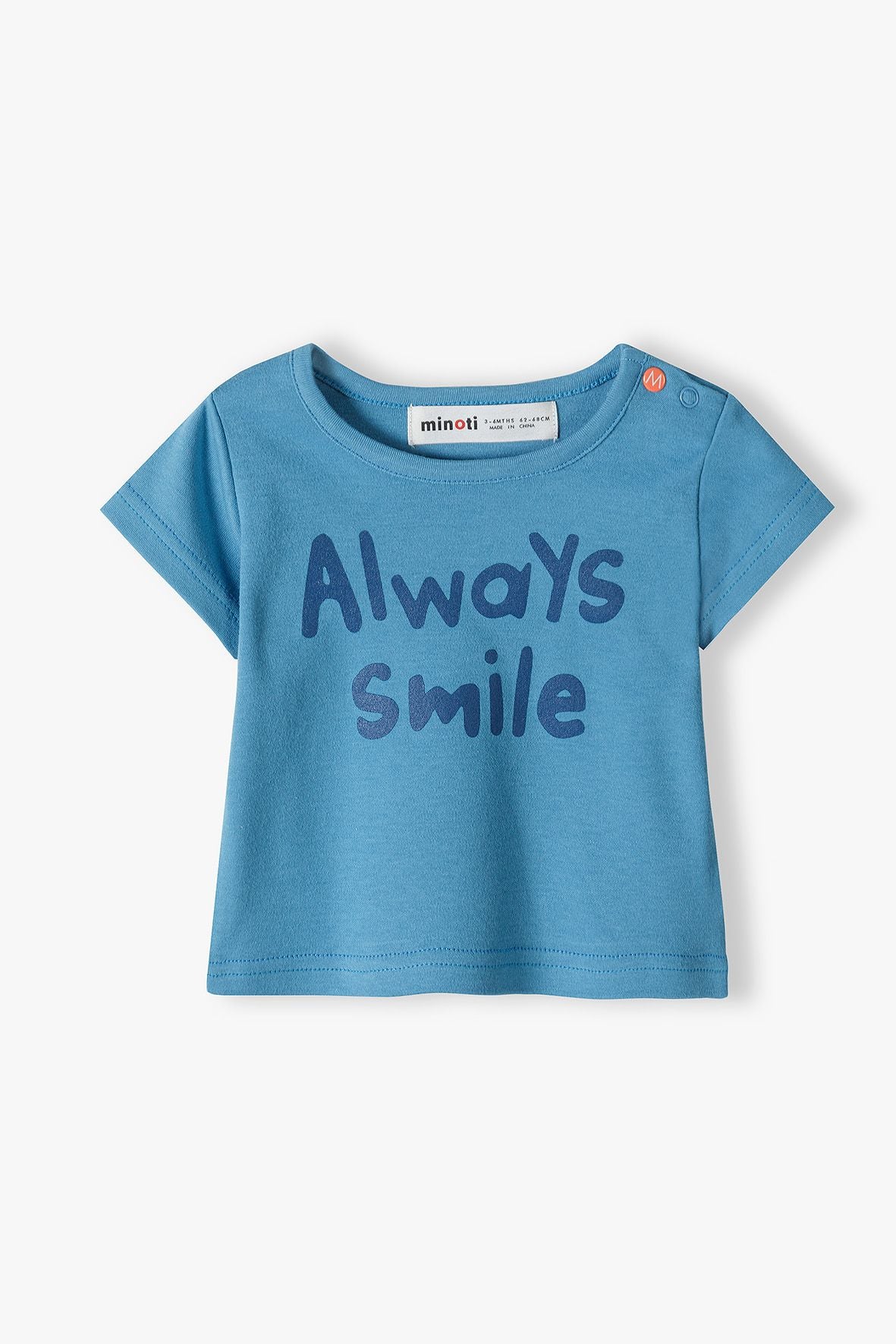 T-Shirts 2-Pack Striped Slogan Turquoise - 2