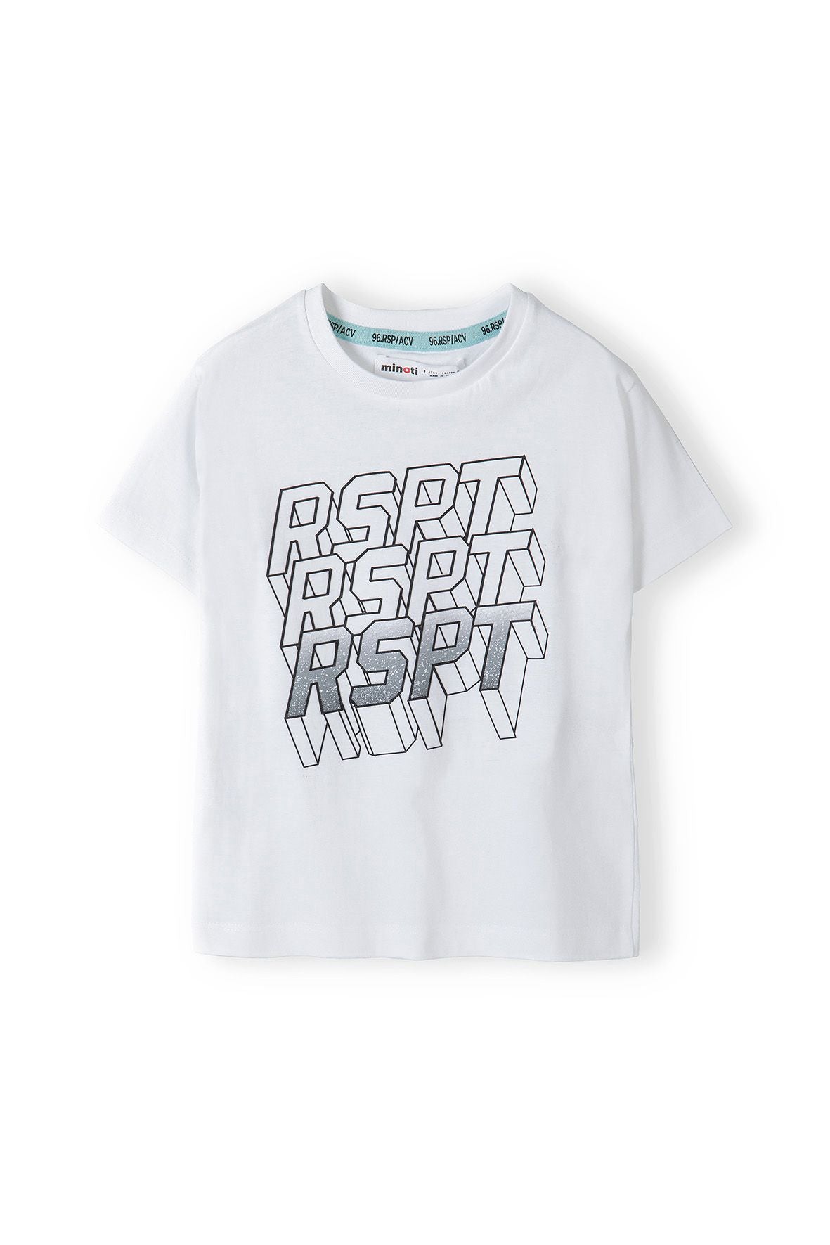 Graphic T-Shirt White, RSRP Print, Crew Neck - 2
