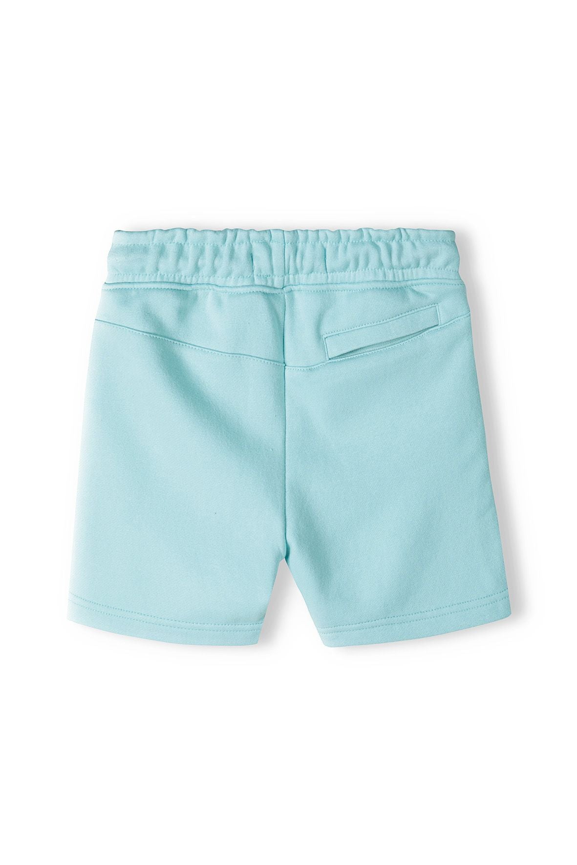 Fleece Shorts Turquoise Drawcord Zip Pockets - 3