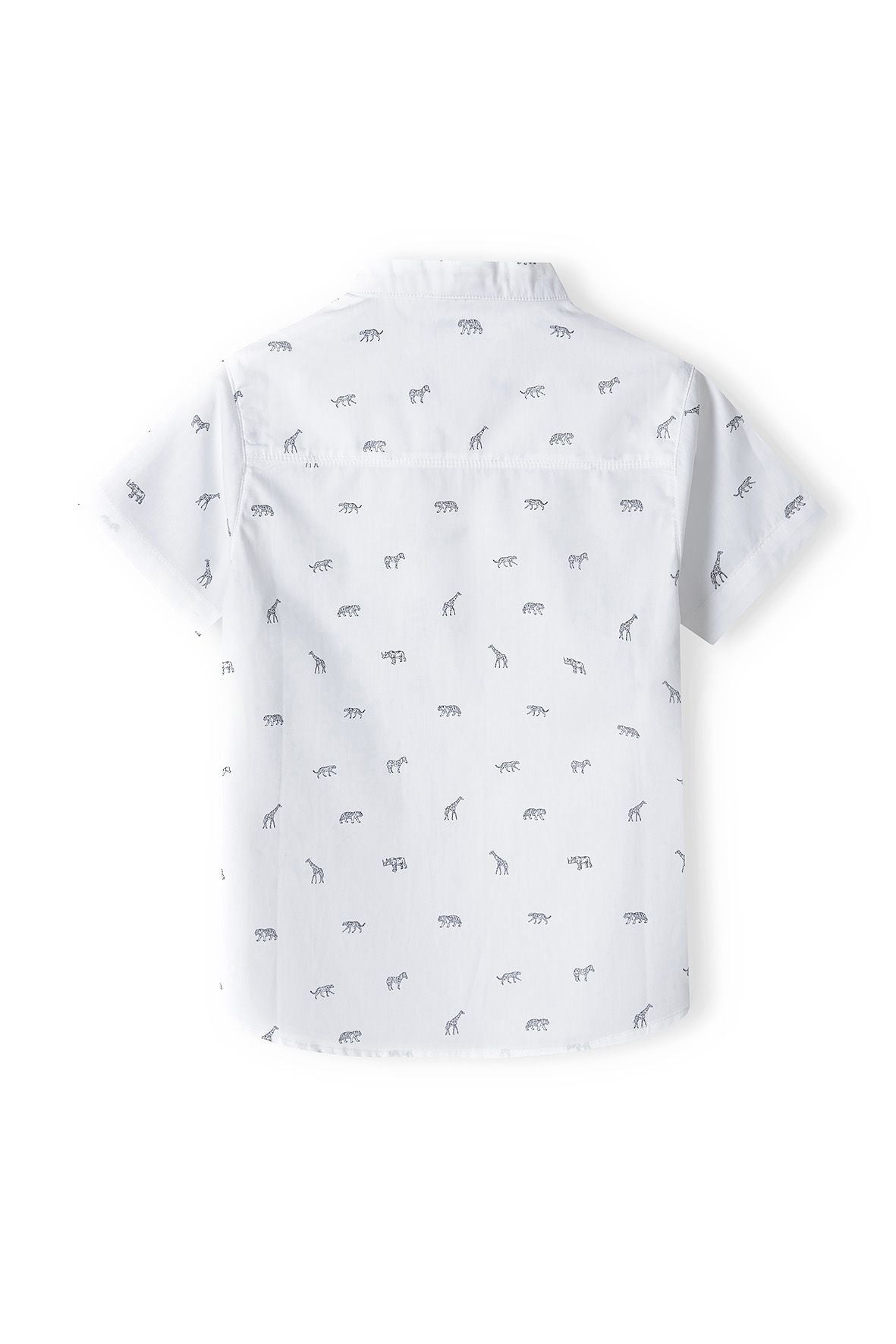 Poplin Shirt, Safari Animal Print, White - 3