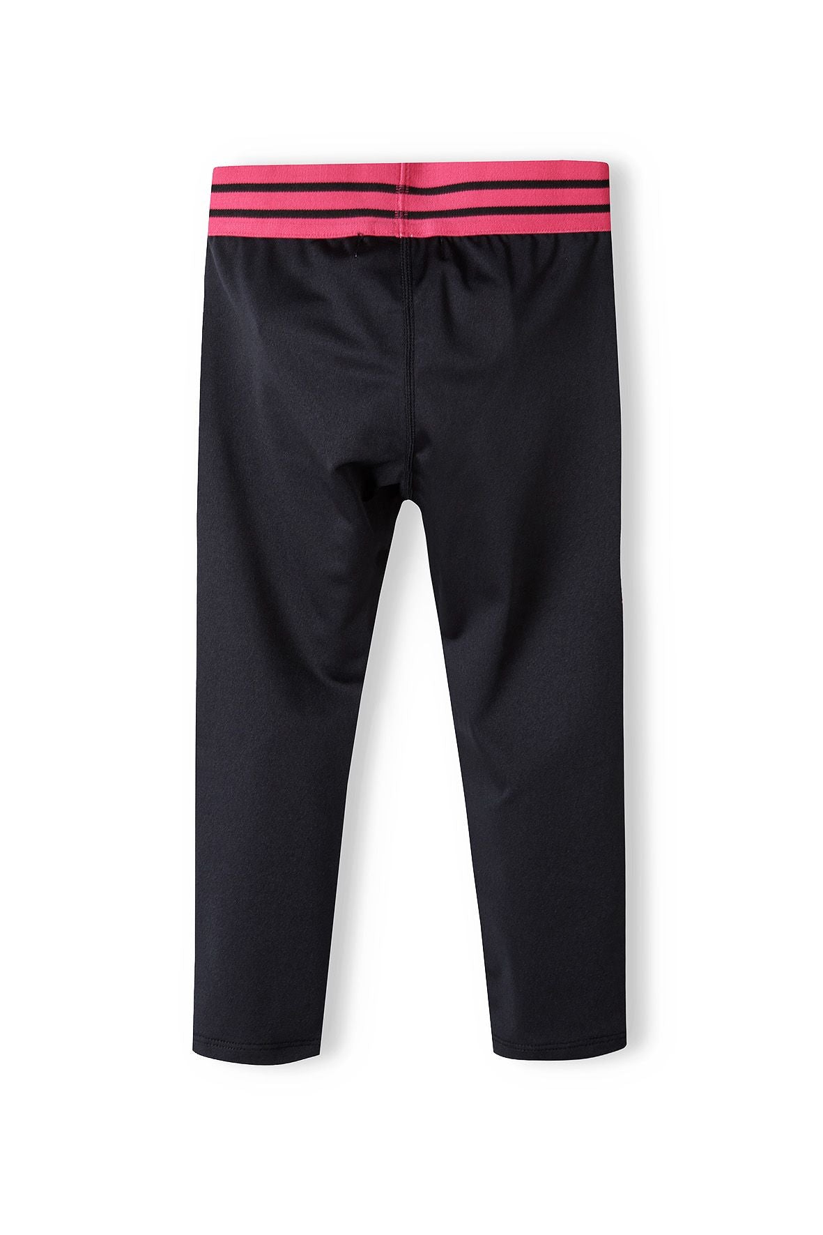 Sport Leggings Black Pink Waistband Slogan - 3